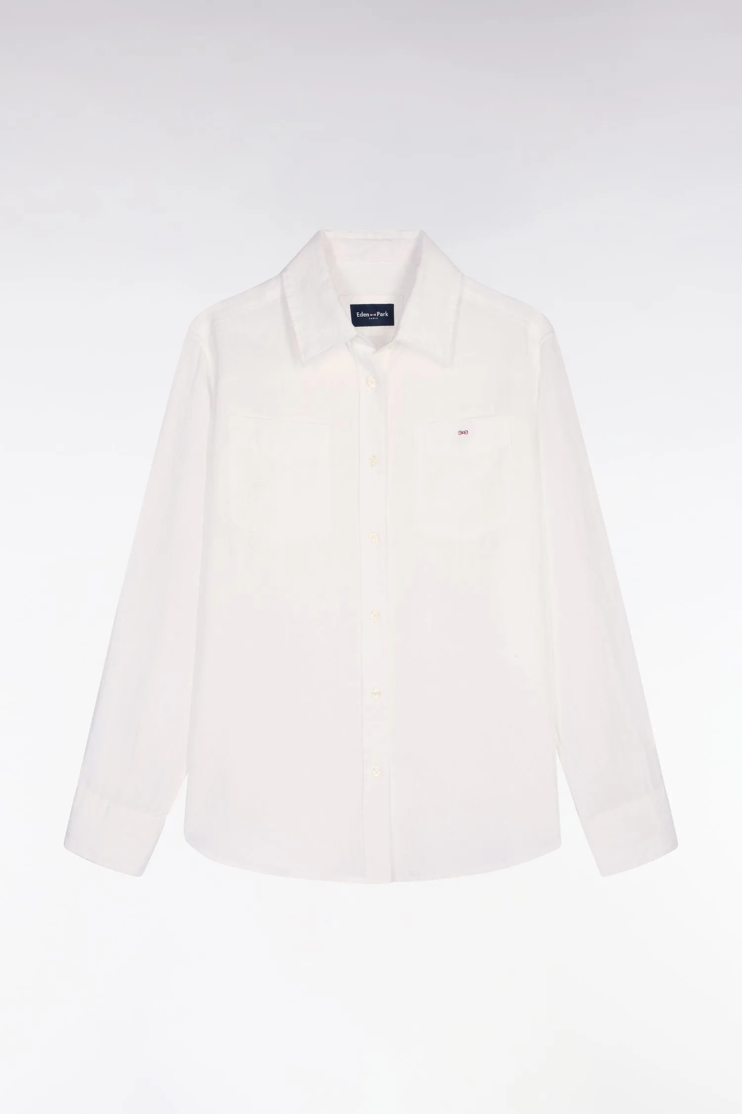 Chemise en lin blanc à poches plaquées sold by Eden Park product image thumbnail 2