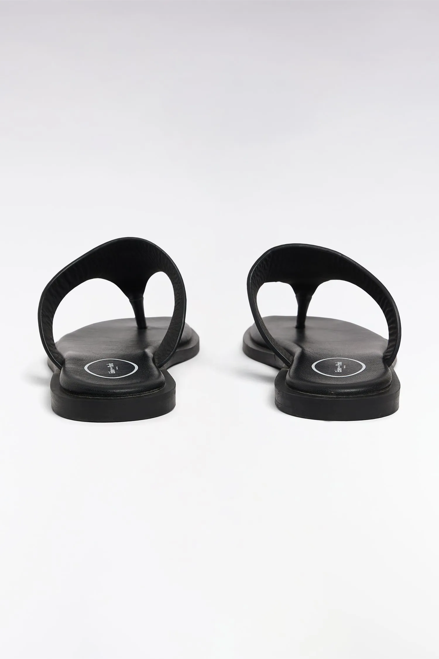 Sandales tongs en cuir de vachette noir sold by Eden Park product image thumbnail 2