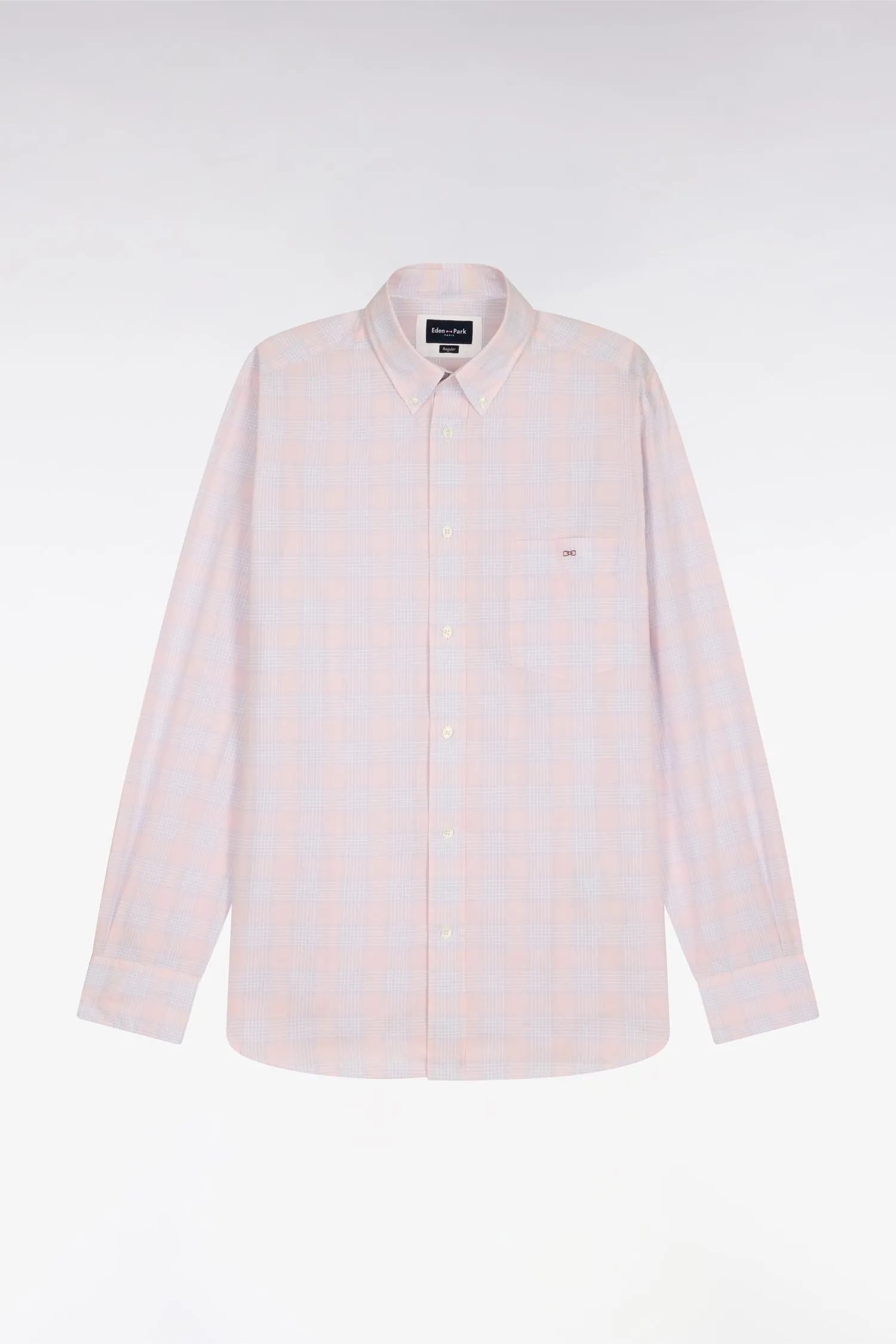 Chemise en coton à carreaux roses coupe regular sold by Eden Park product image thumbnail 2