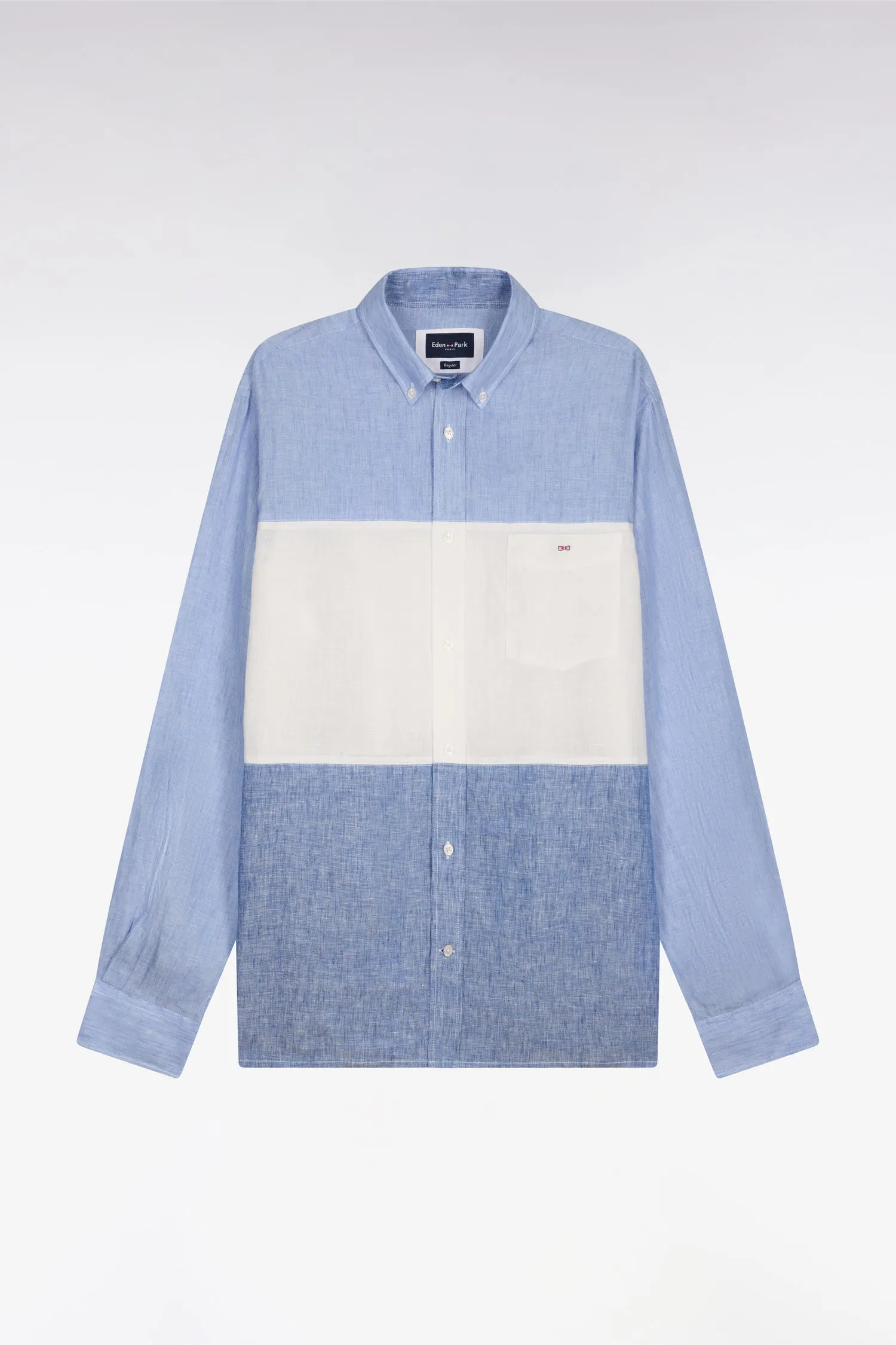 Chemise en lin bleu tricolore sold by Eden Park product image thumbnail 2