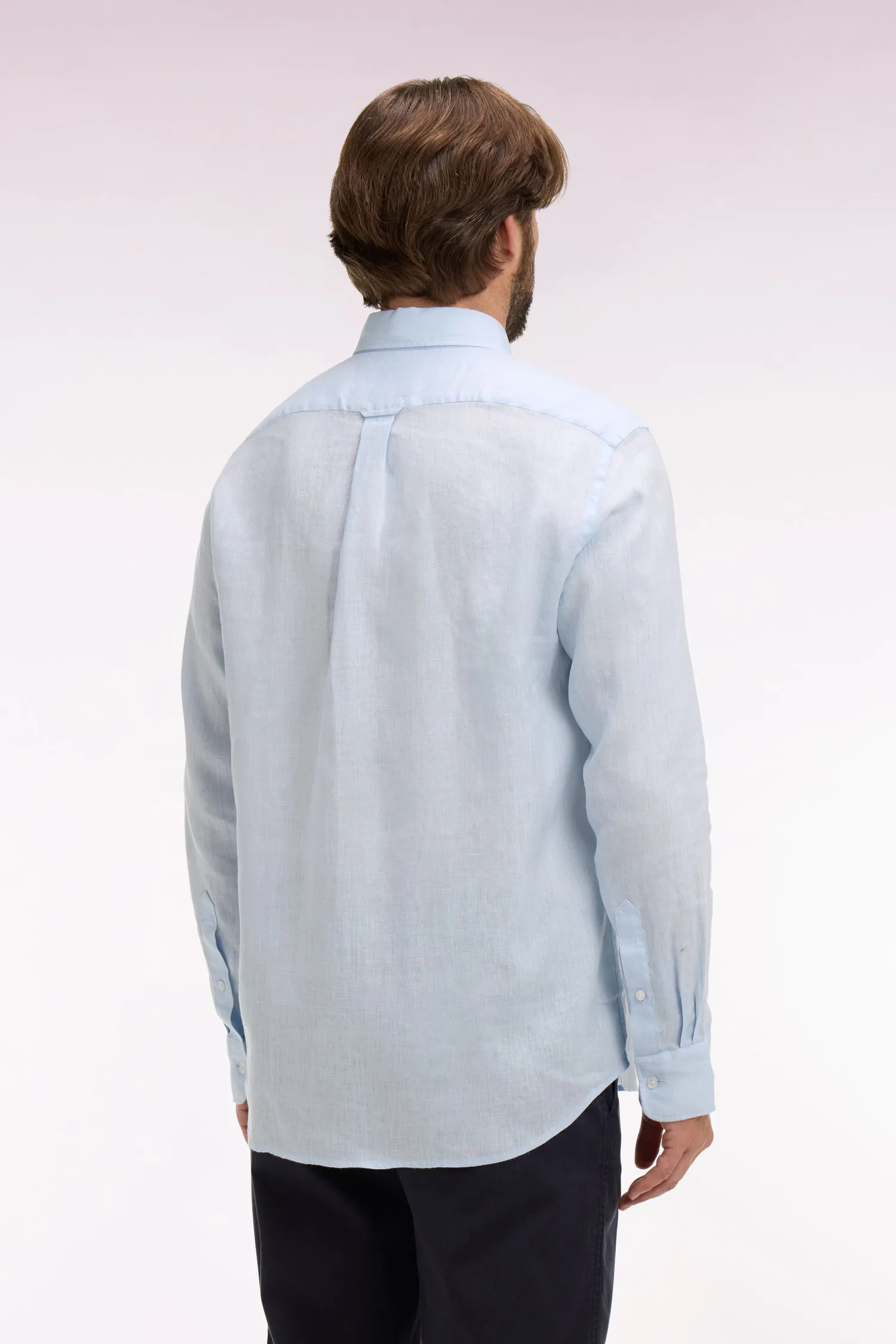 Chemise droite en lin bleu ciel sold by Eden Park product image thumbnail 5