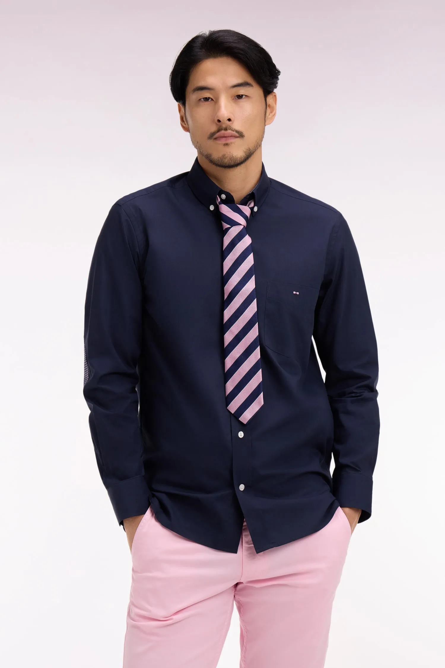 Chemise en coton marine à coudières imprimées sold by Eden Park product image thumbnail 3