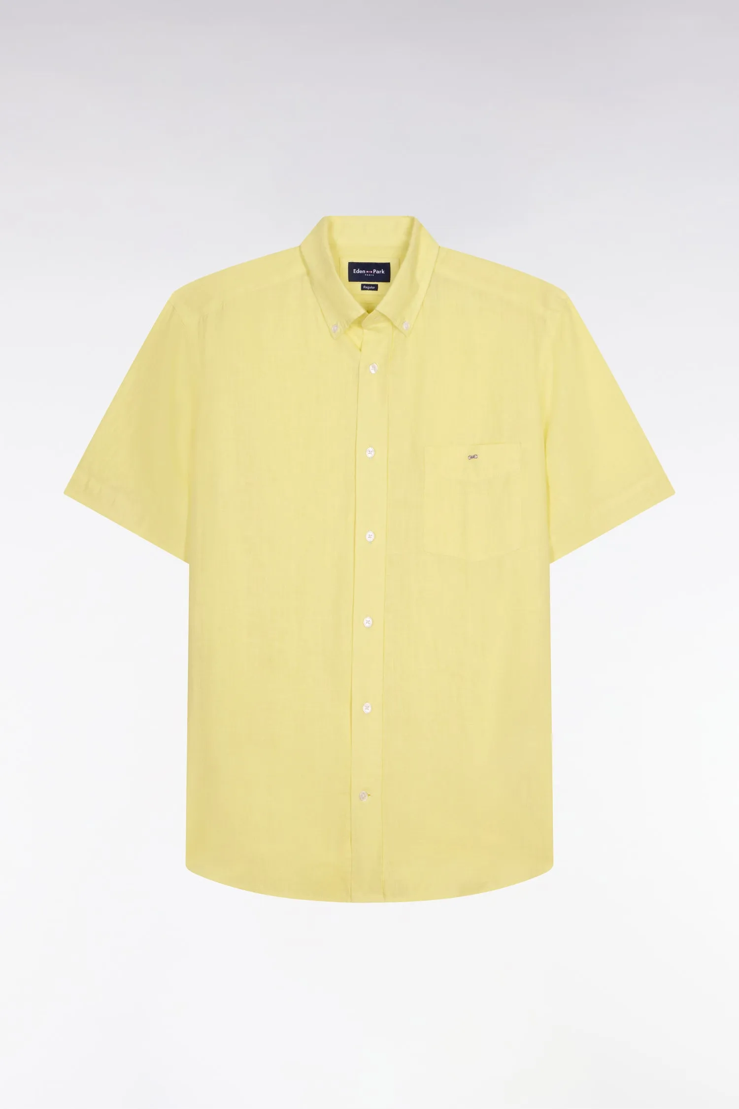 Chemise à manches courtes en lin jaune sold by Eden Park product image thumbnail 2