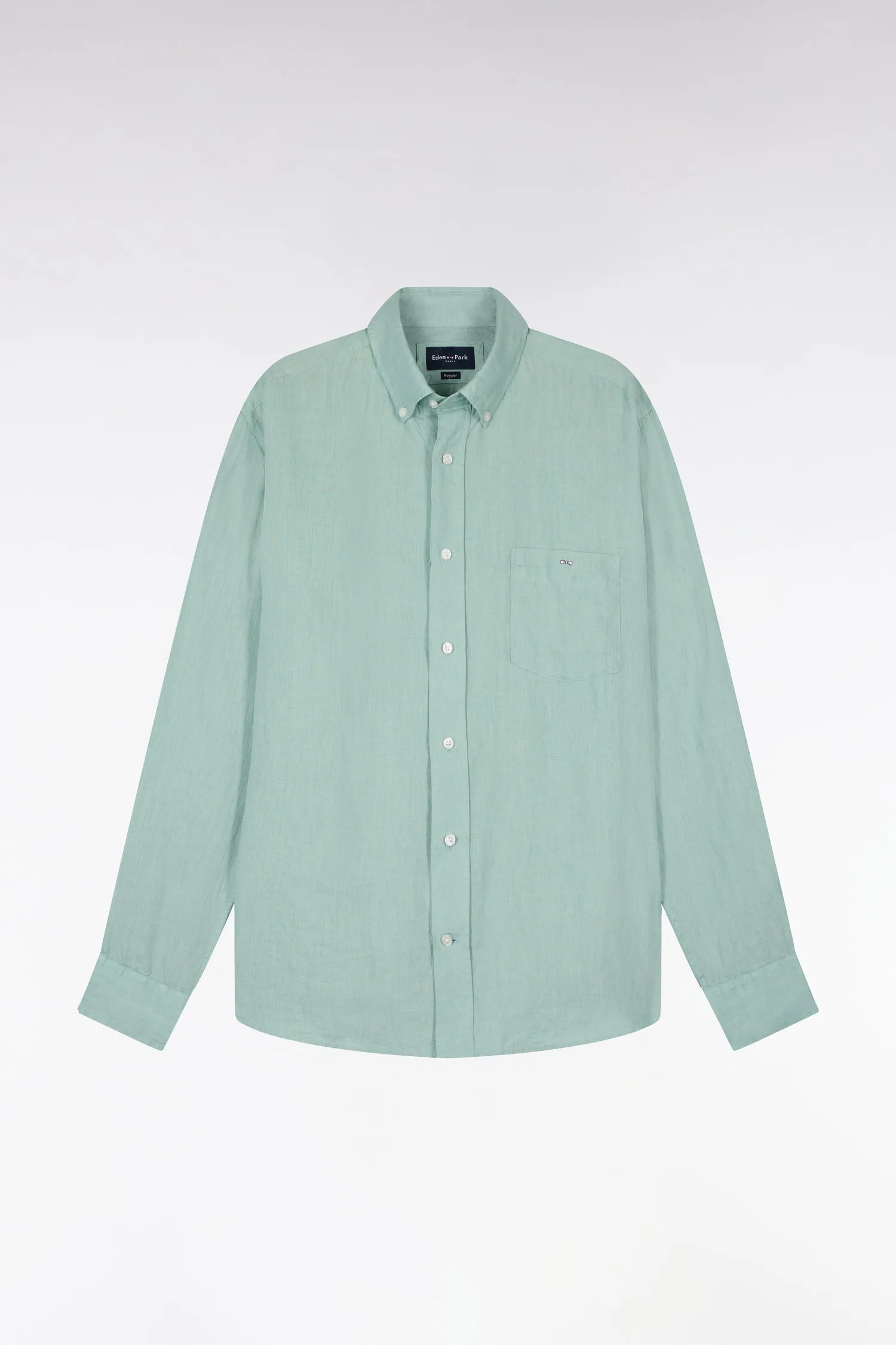 Chemise droite en lin vert d'eau sold by Eden Park product image thumbnail 2