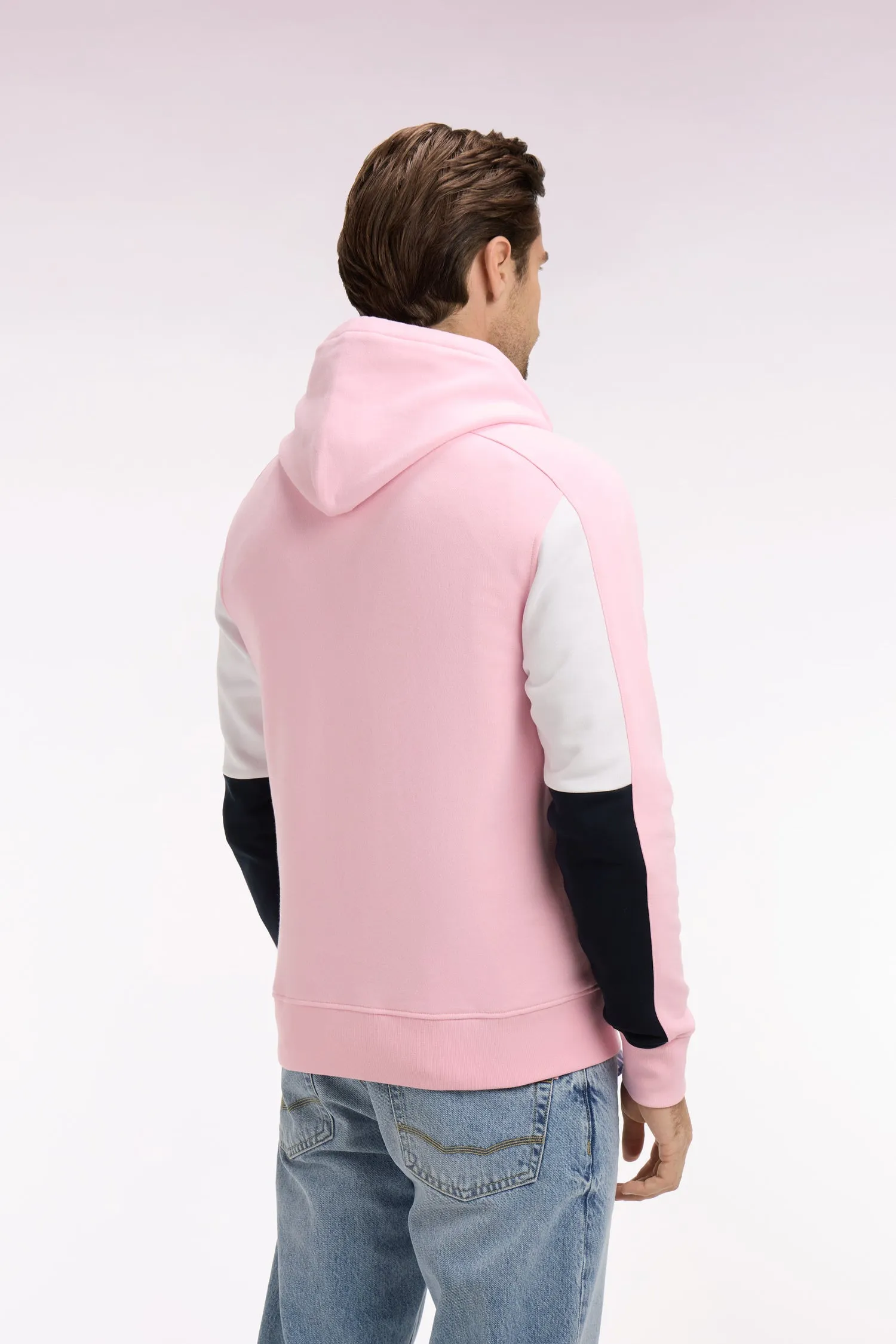Sweatshirt à capuche en molleton coton rose brodé sold by Eden Park product image thumbnail 5