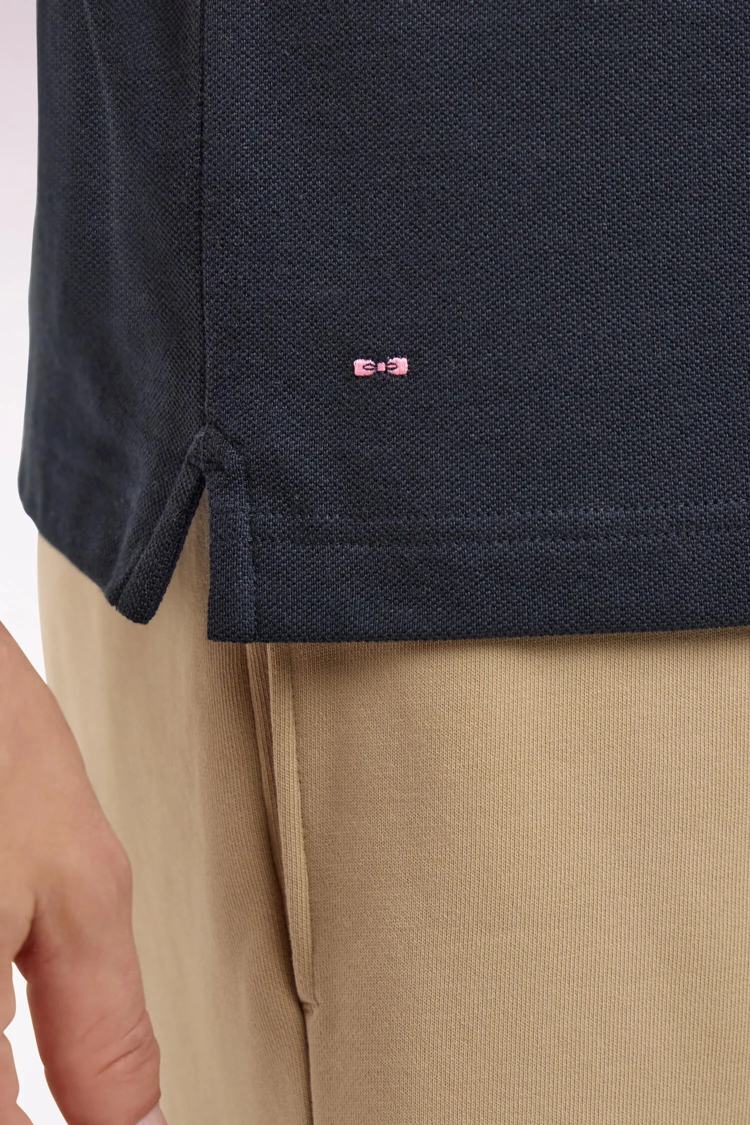 Polo à manches courtes en piqué coton marine écusson EP sold by Eden Park product image thumbnail 4