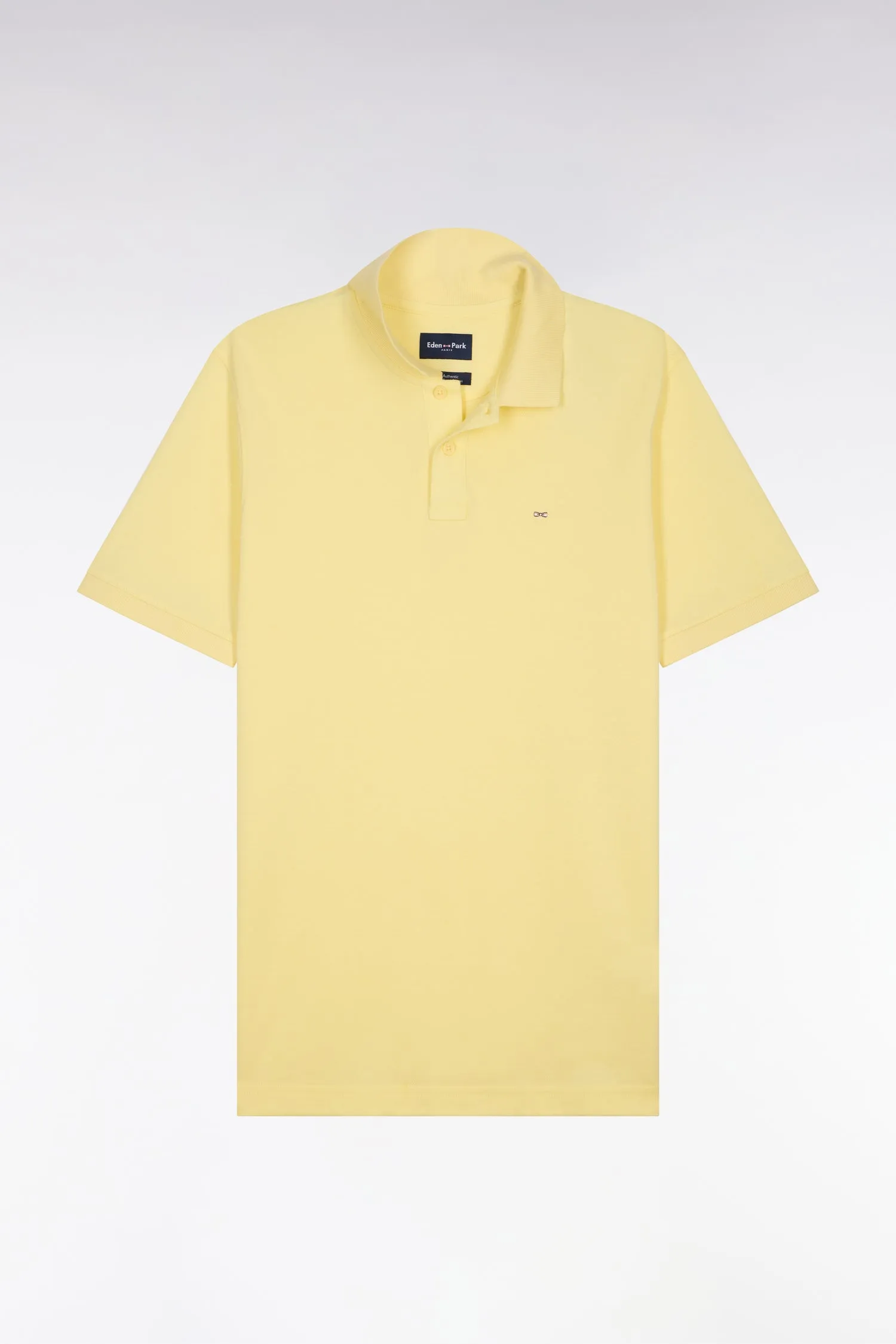 Polo à manches courtes en coton jaune clair coupe regular sold by Eden Park product image thumbnail 2