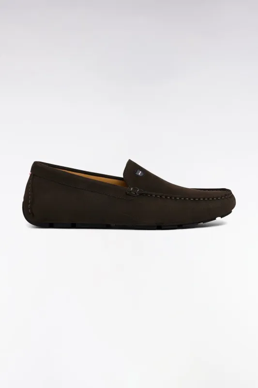 Mocassins en cuir suédé marron made by Eden Park