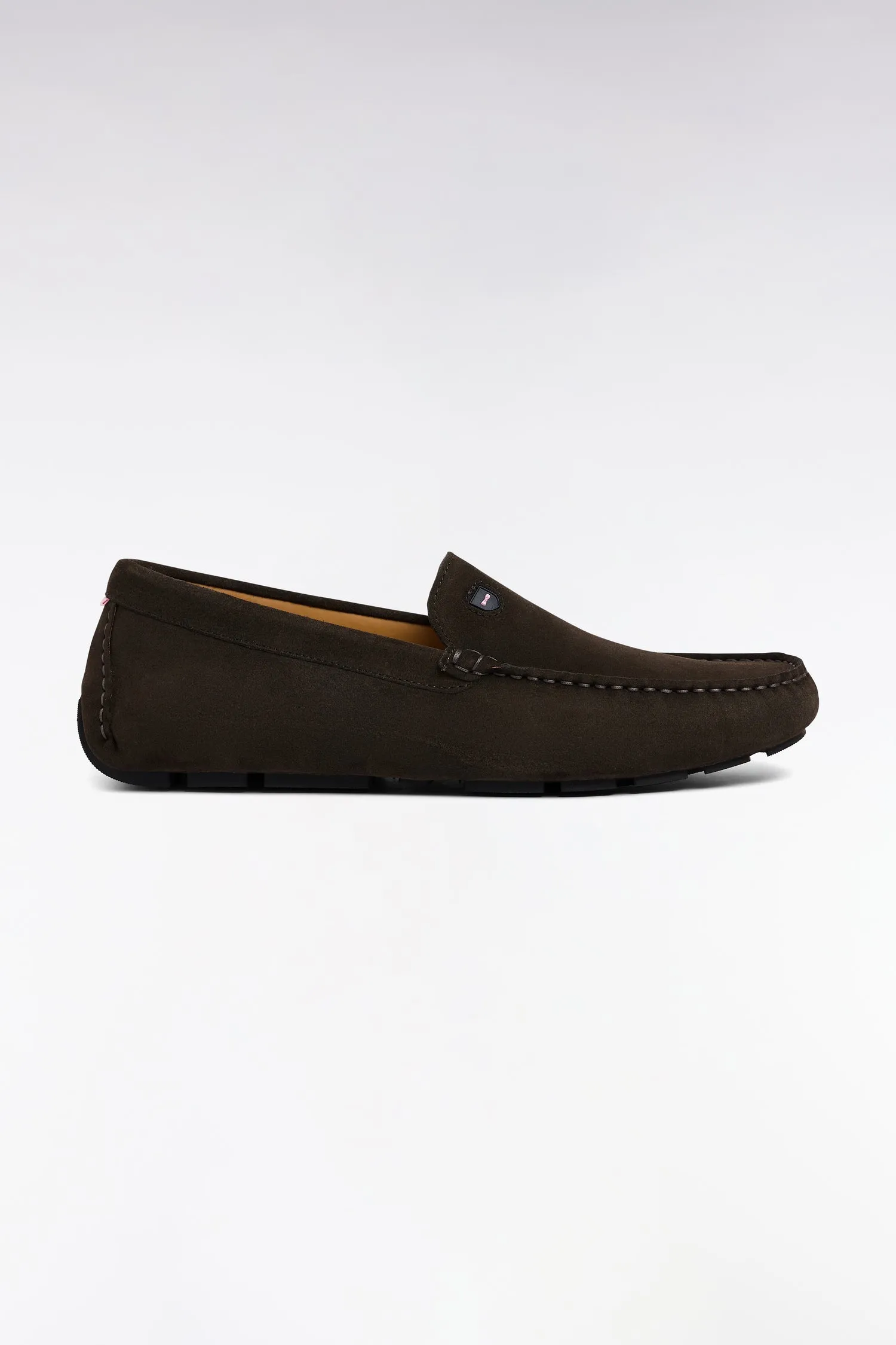 Mocassins en cuir suédé marron sold by Eden Park