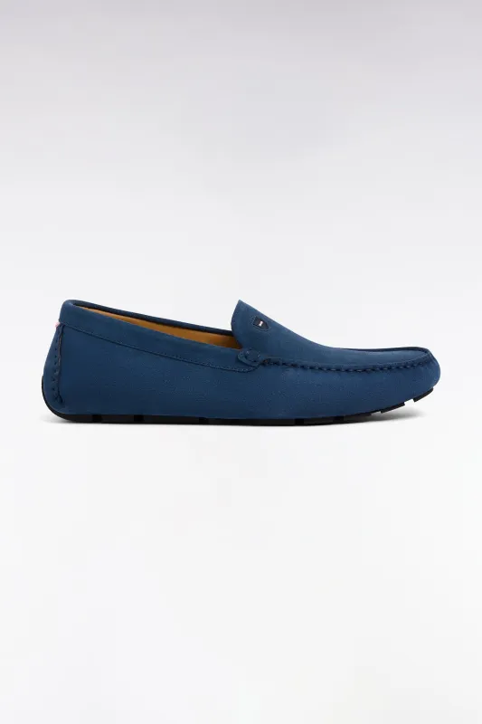 Mocassins en cuir suédé bleu made by Eden Park