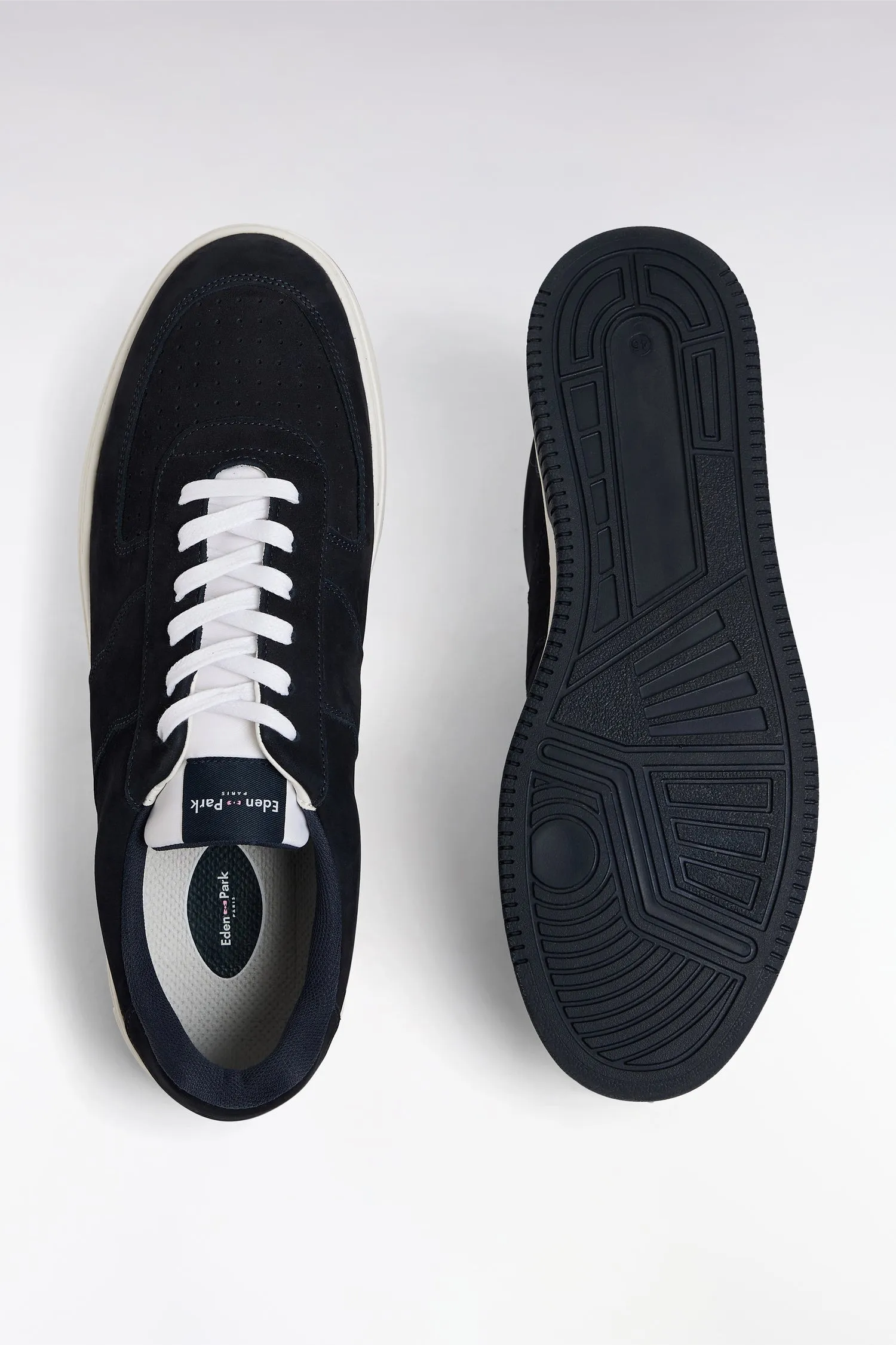 sneakers en cuir marine à semelles blanches sold by Eden Park product image thumbnail 3