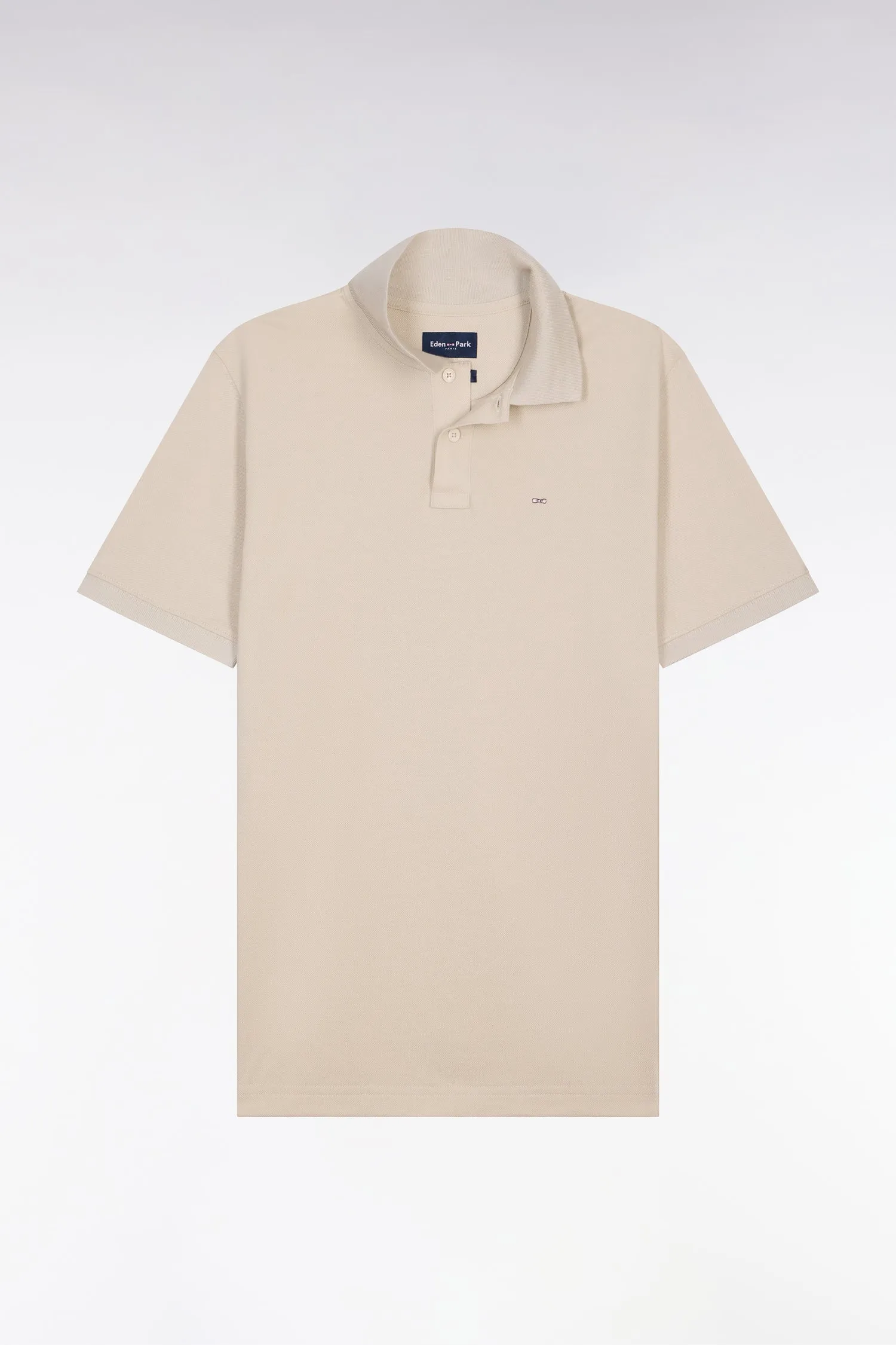 Polo à manches courtes en coton beige coupe regular sold by Eden Park product image thumbnail 2