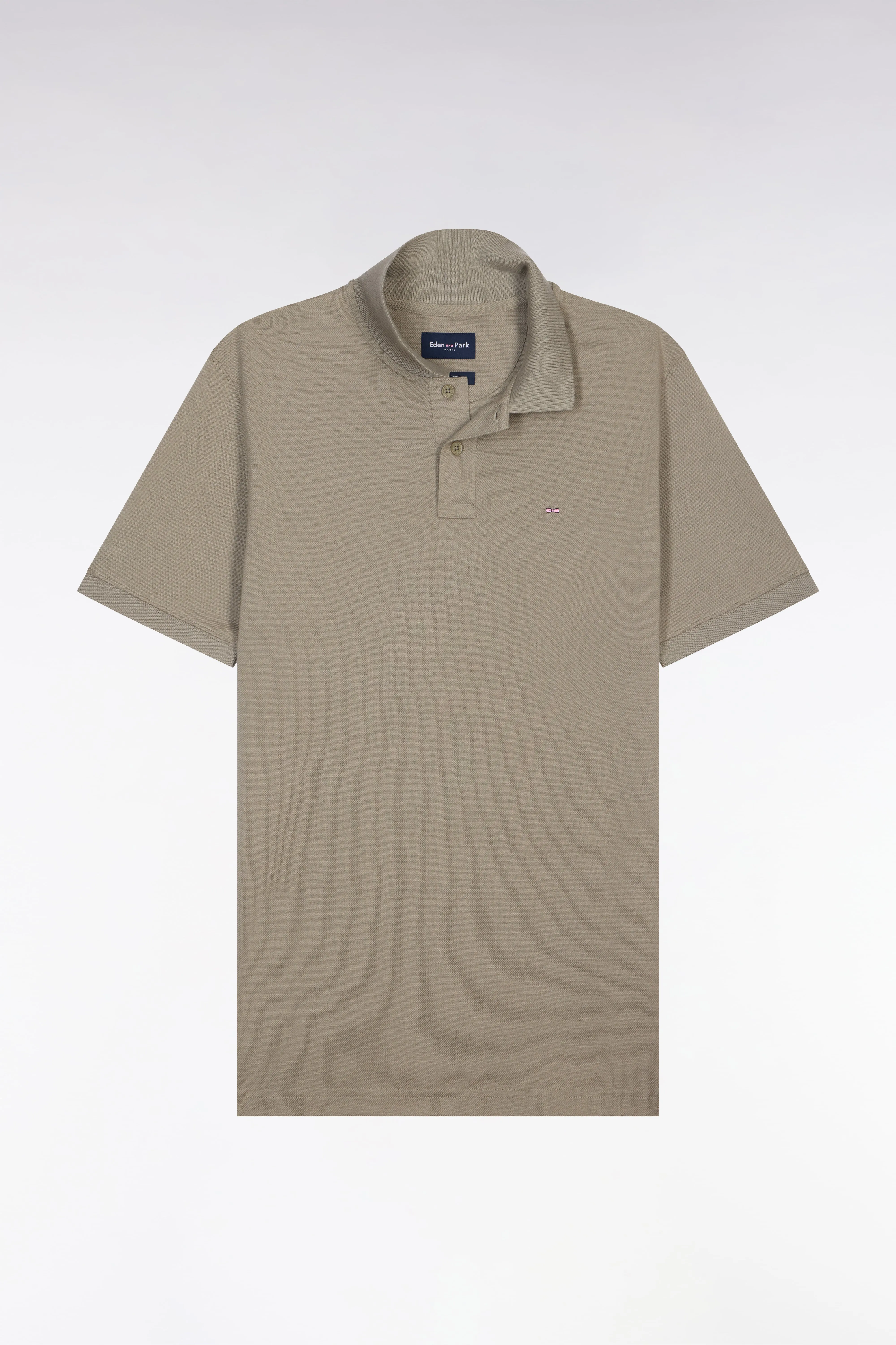 Polo à manches courtes en coton kaki coupe regular sold by Eden Park product image thumbnail 2