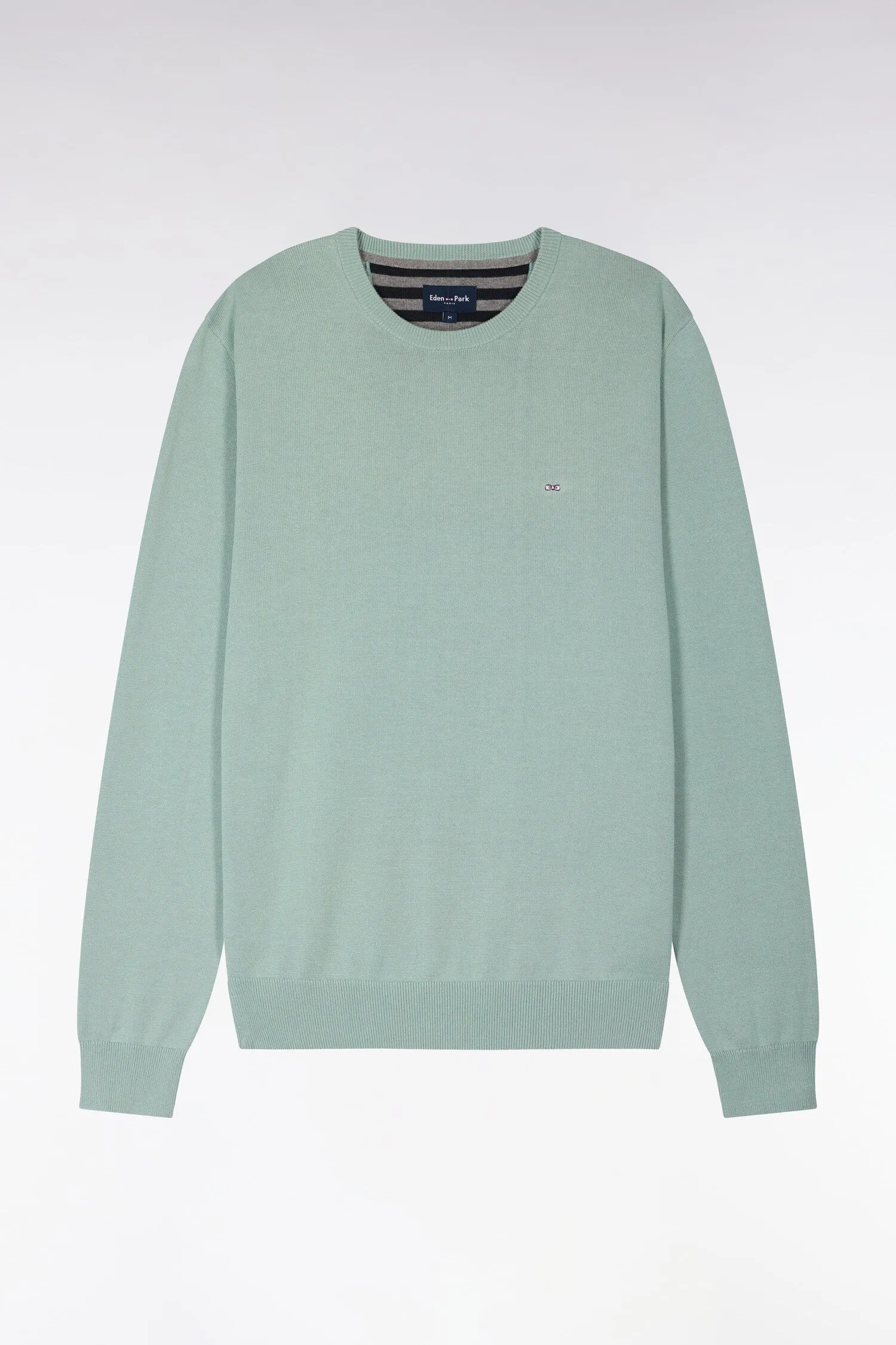 Pull col rond en coton vert d'eau sold by Eden Park product image thumbnail 2