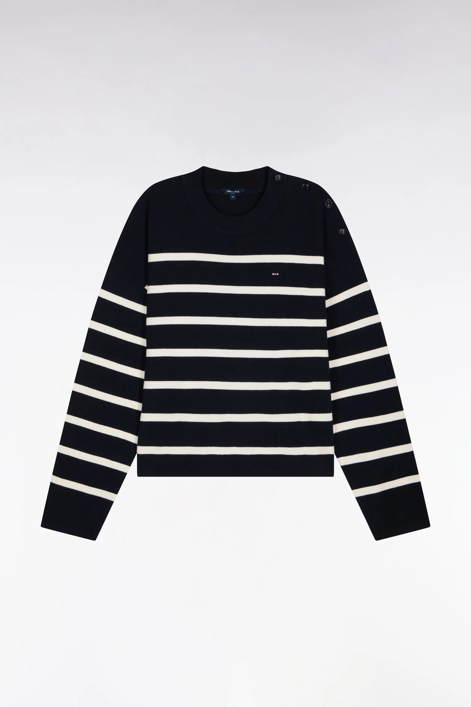 Pull marinière en coton milano marine coupe oversized sold by Eden Park product image thumbnail 2