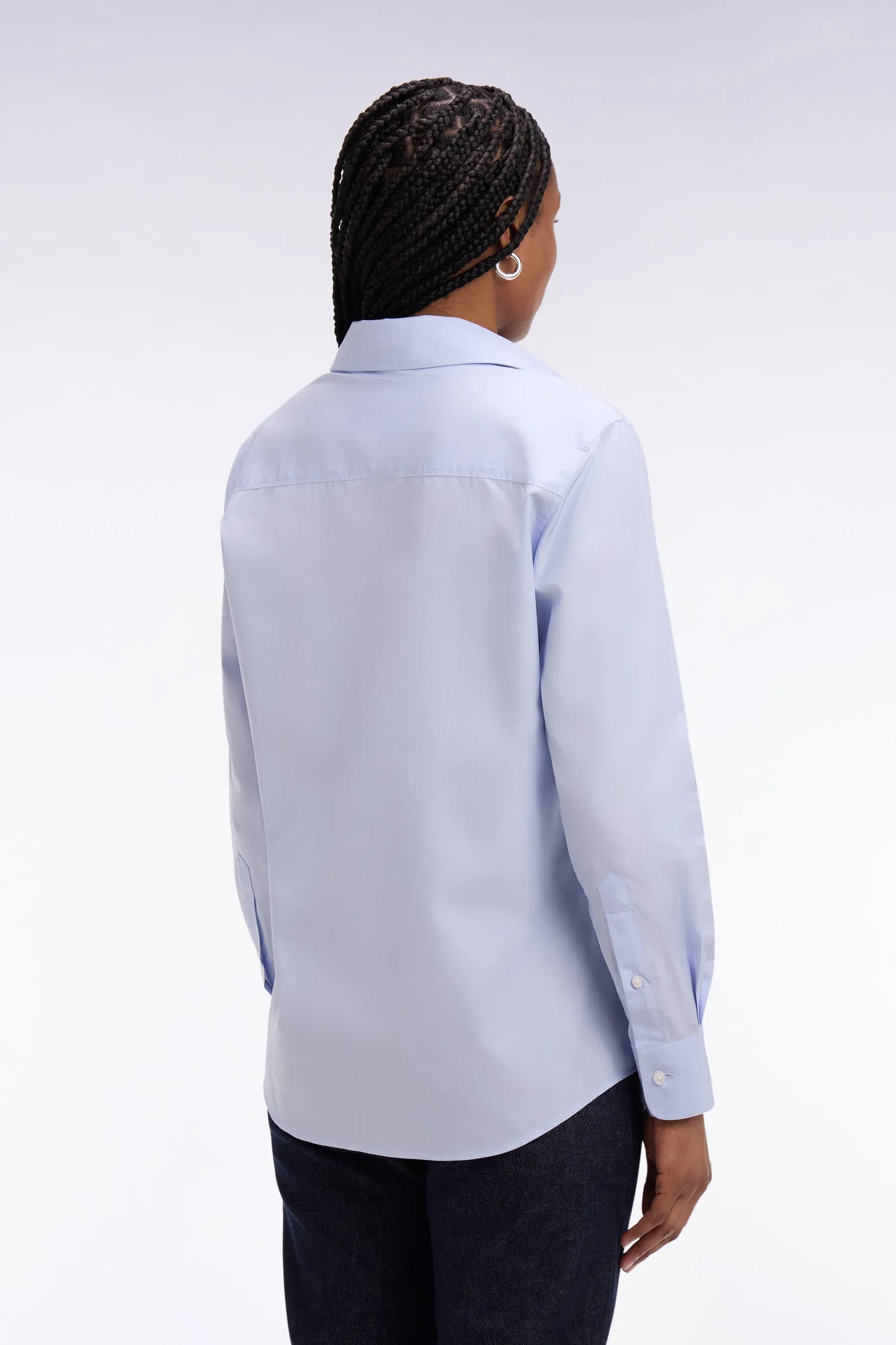 Chemise en popeline de coton ciel coupe slim sold by Eden Park product image thumbnail 5
