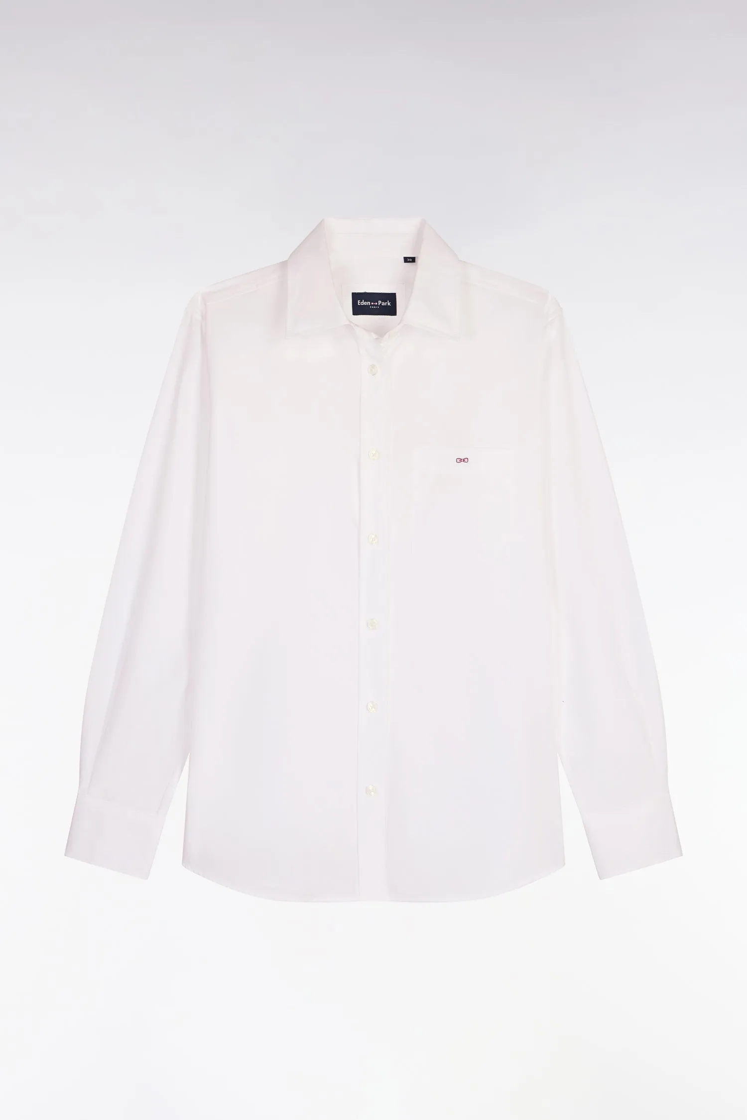 Chemise en popeline de coton blanche coupe slim sold by Eden Park product image thumbnail 2