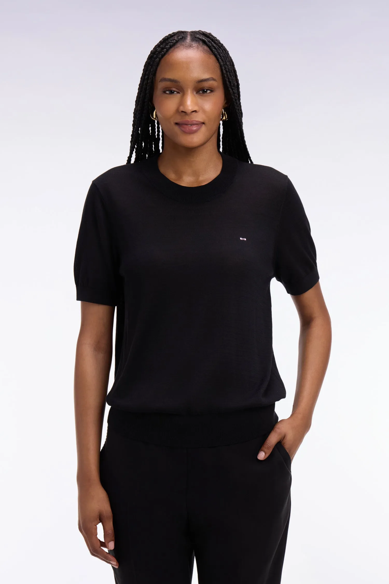 Pull à manches courtes noir coupe regular sold by Eden Park product image thumbnail 3