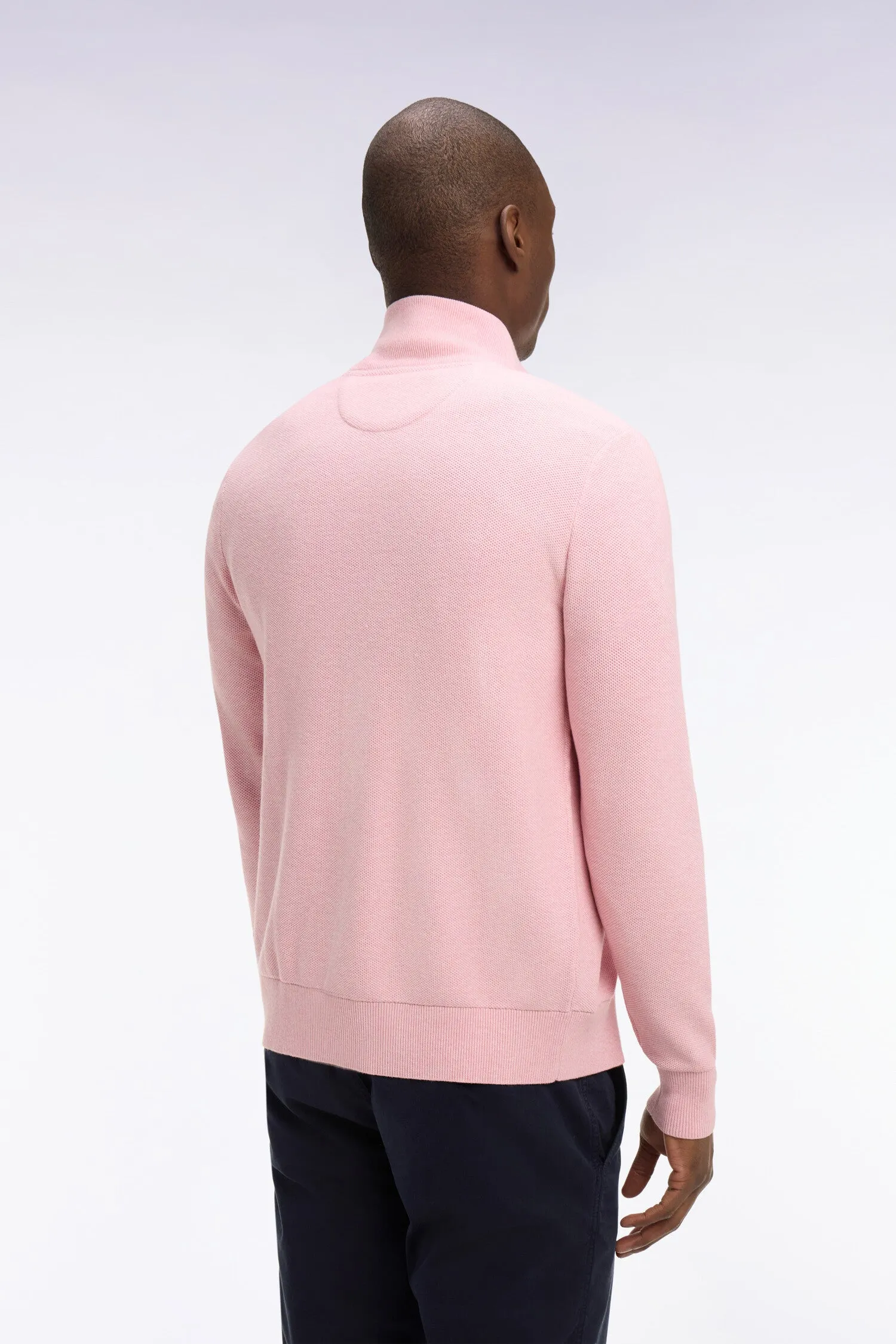 Cardigan zippé en coton rose sold by Eden Park product image thumbnail 5
