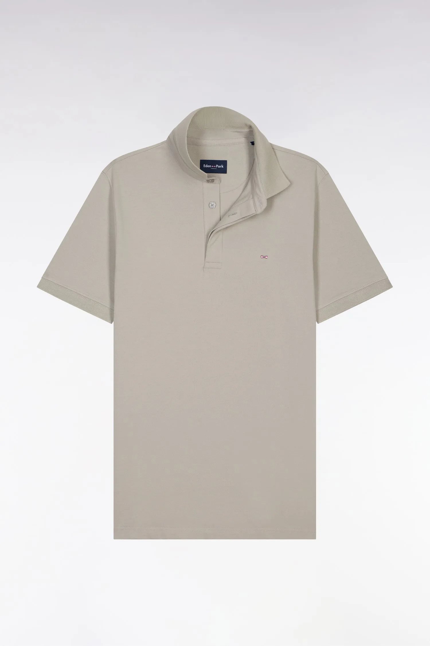 Polo à manches courtes en coton gris coupe slim sold by Eden Park product image thumbnail 2