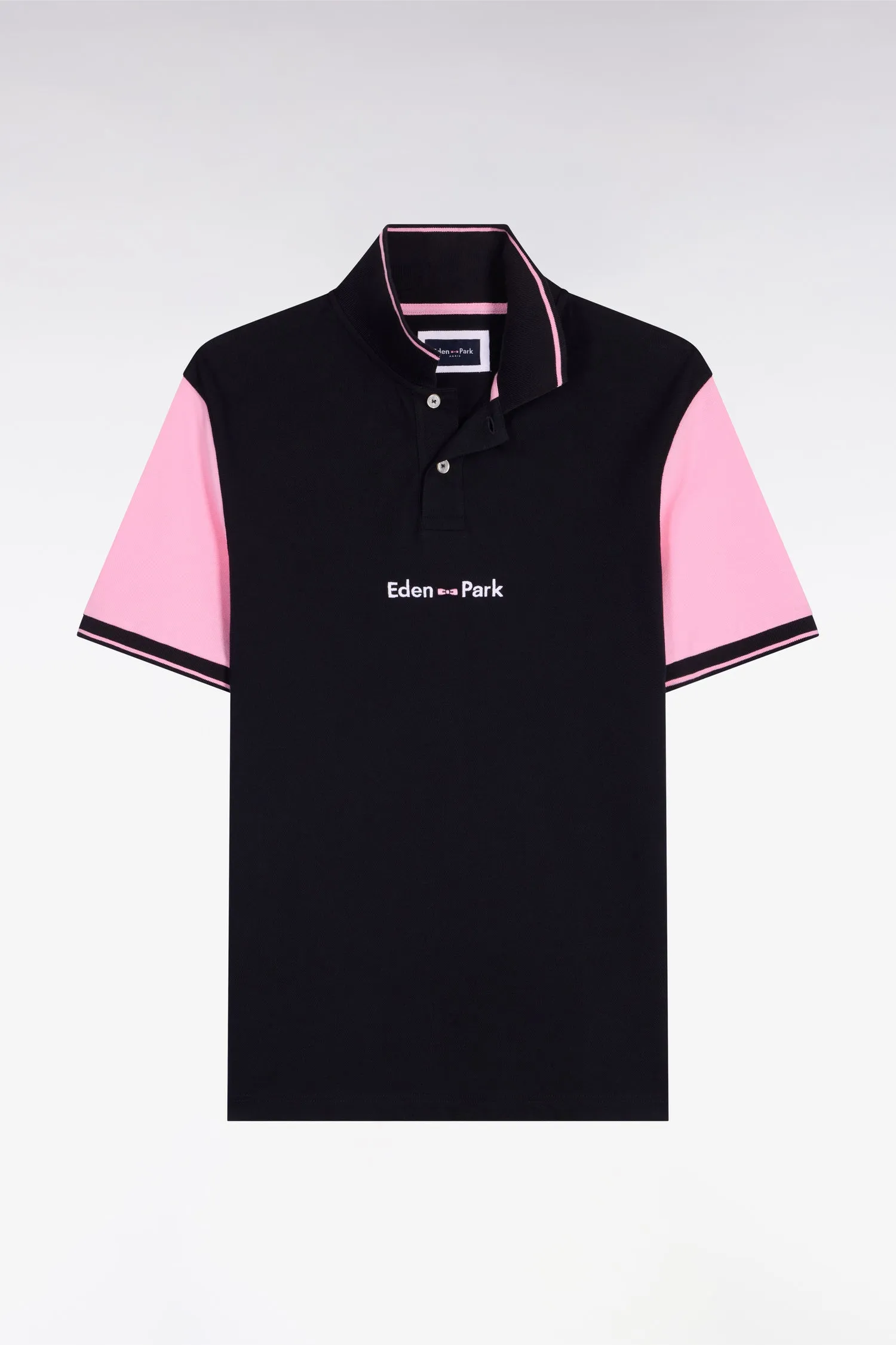 Polo à manches courtes en coton marine broderie Eden Park coupe regular sold by Eden Park product image thumbnail 2