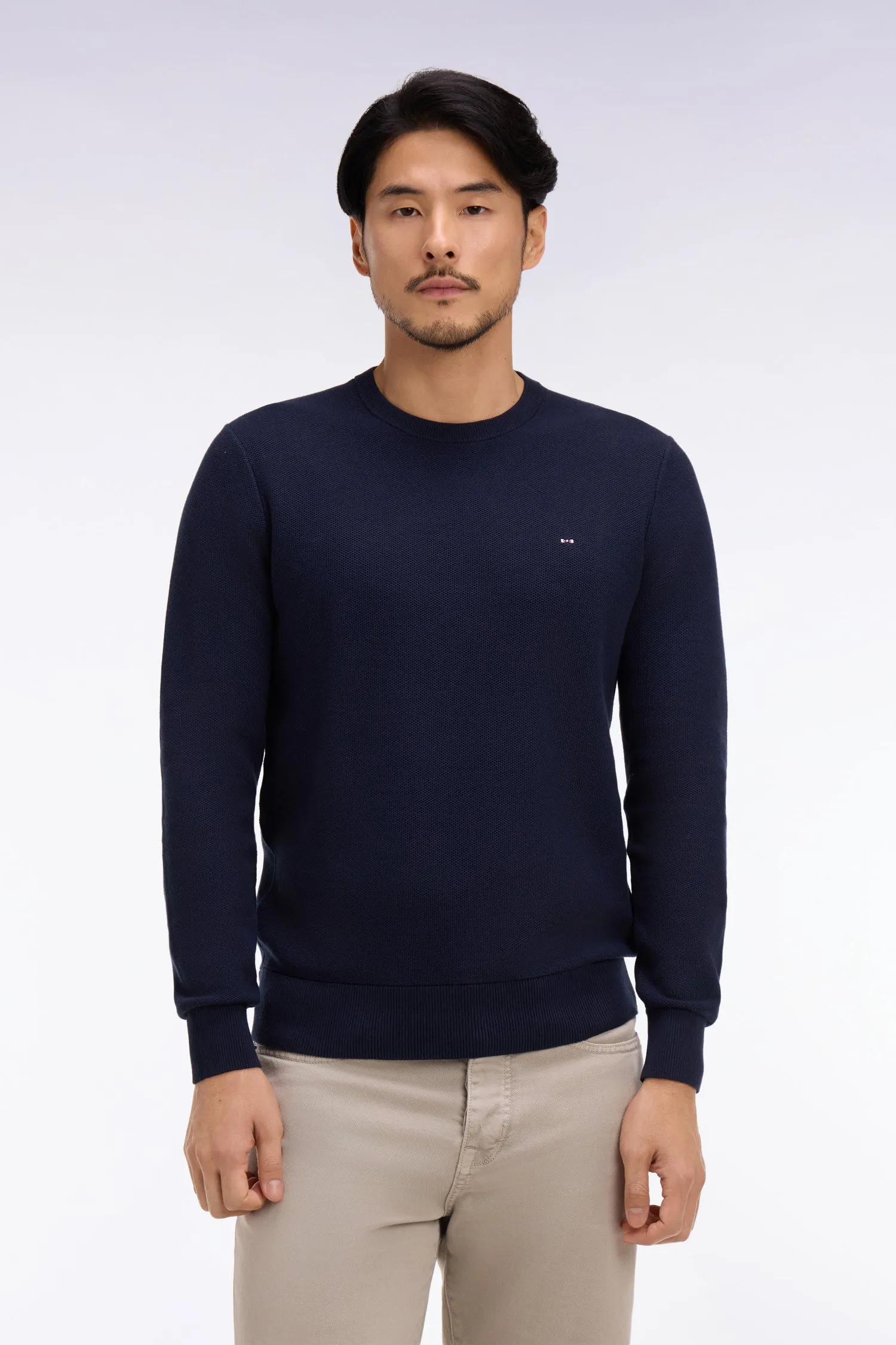 Pull col rond en coton marine sold by Eden Park product image thumbnail 3