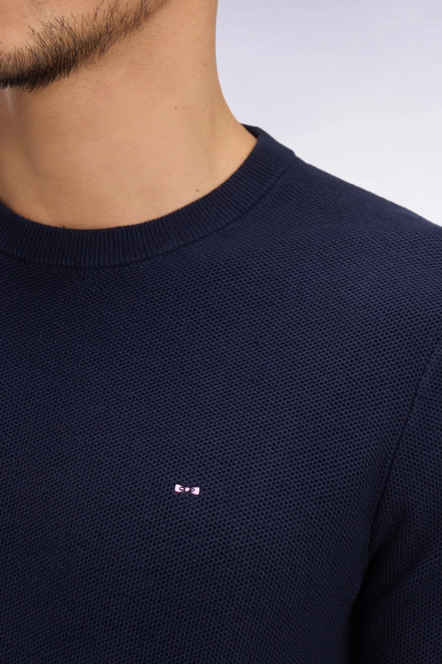 Pull col rond en coton marine sold by Eden Park product image thumbnail 4