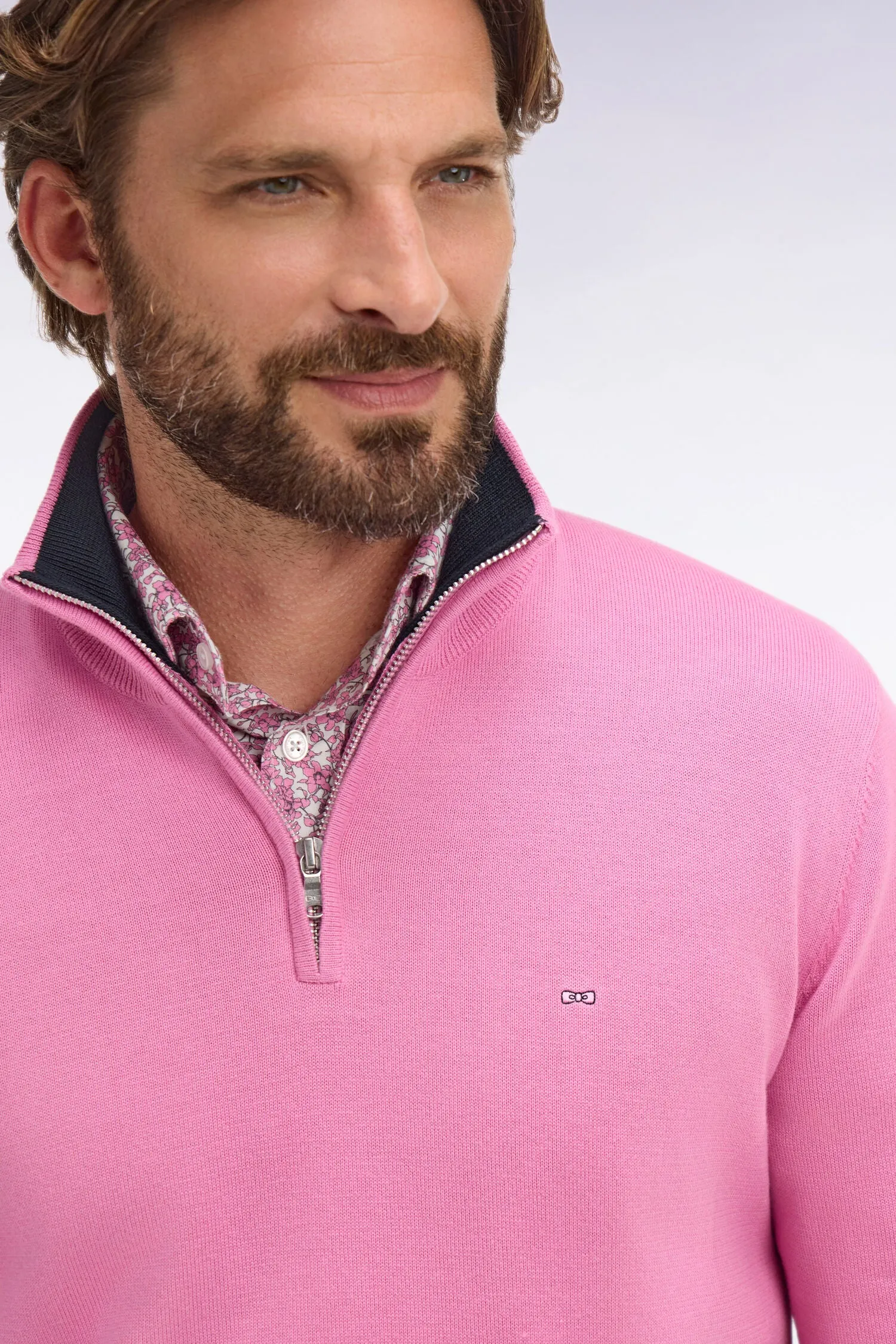 Pull col camionneur en coton rose sold by Eden Park product image thumbnail 4