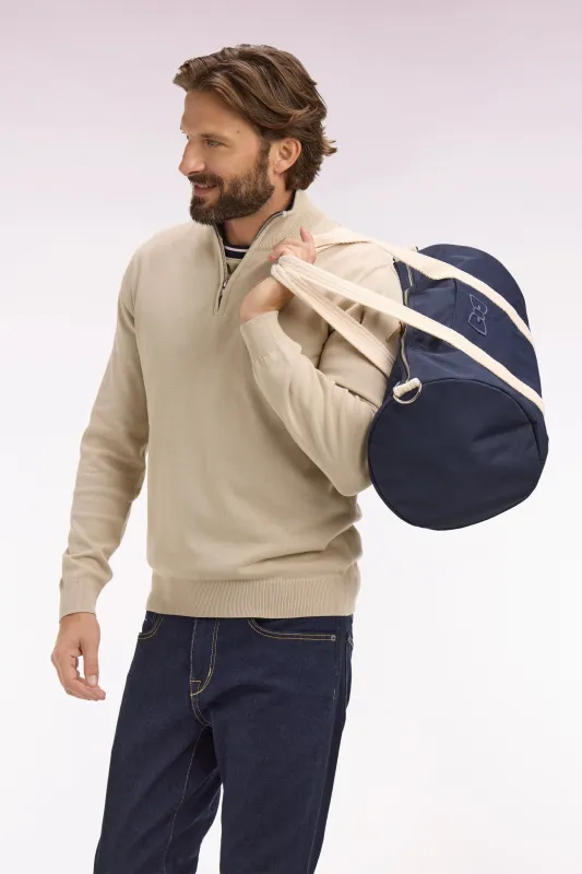 Pull col camionneur en coton beige made by Eden Park