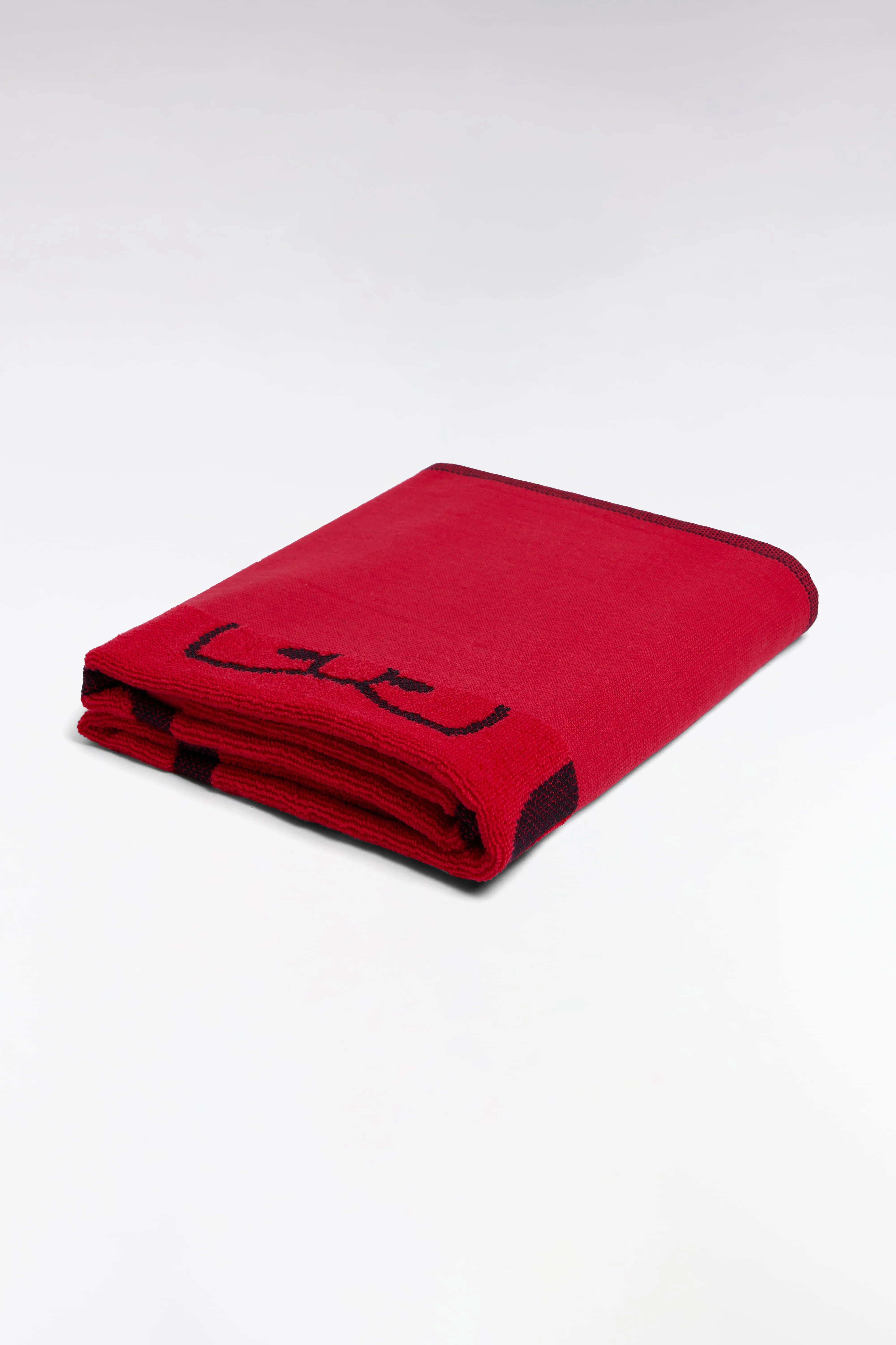 Drap de plage en coton éponge fuchsia jacquard Eden Park noir sold by Eden Park product image thumbnail 3