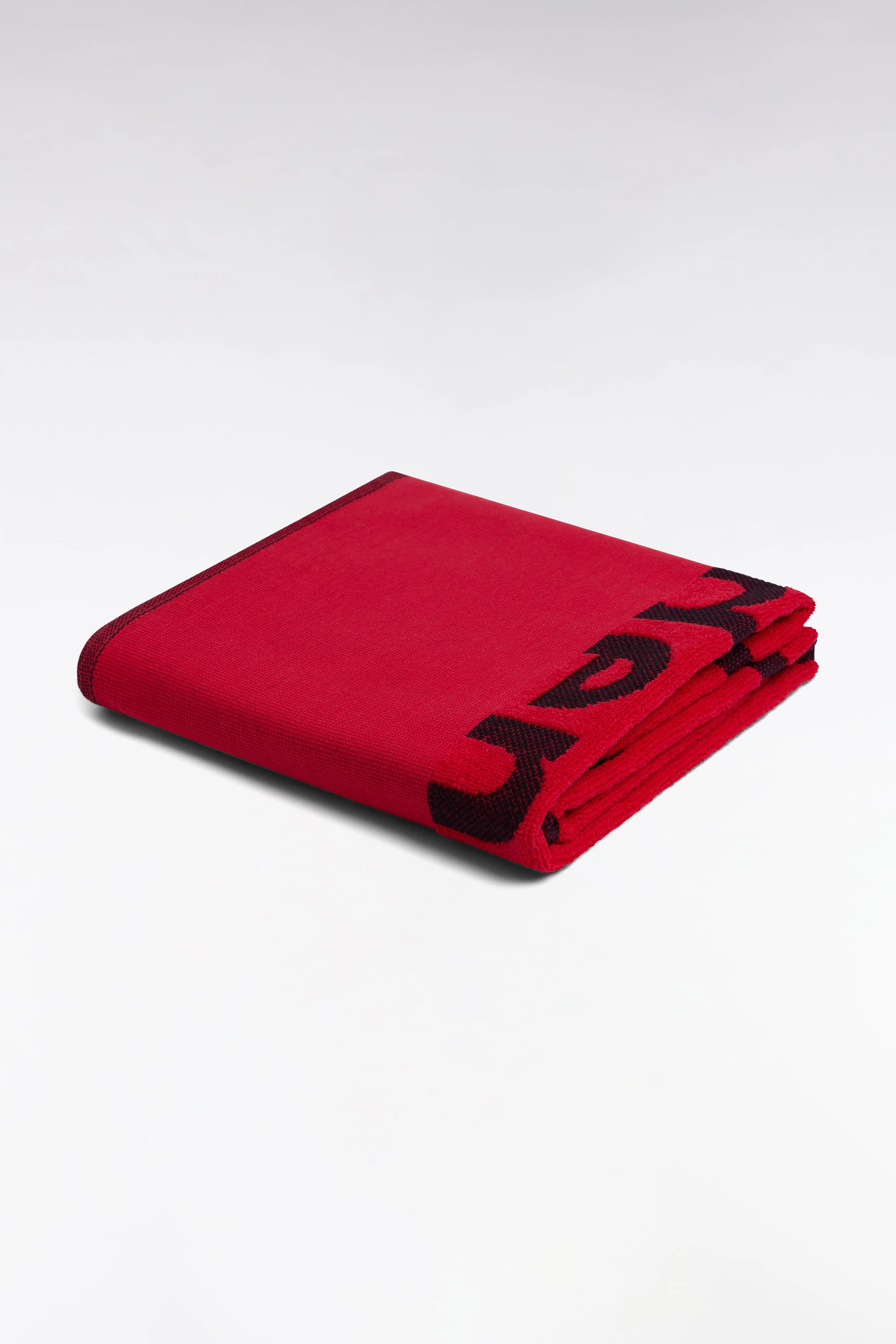 Drap de plage en coton éponge fuchsia jacquard Eden Park noir sold by Eden Park product image thumbnail 2