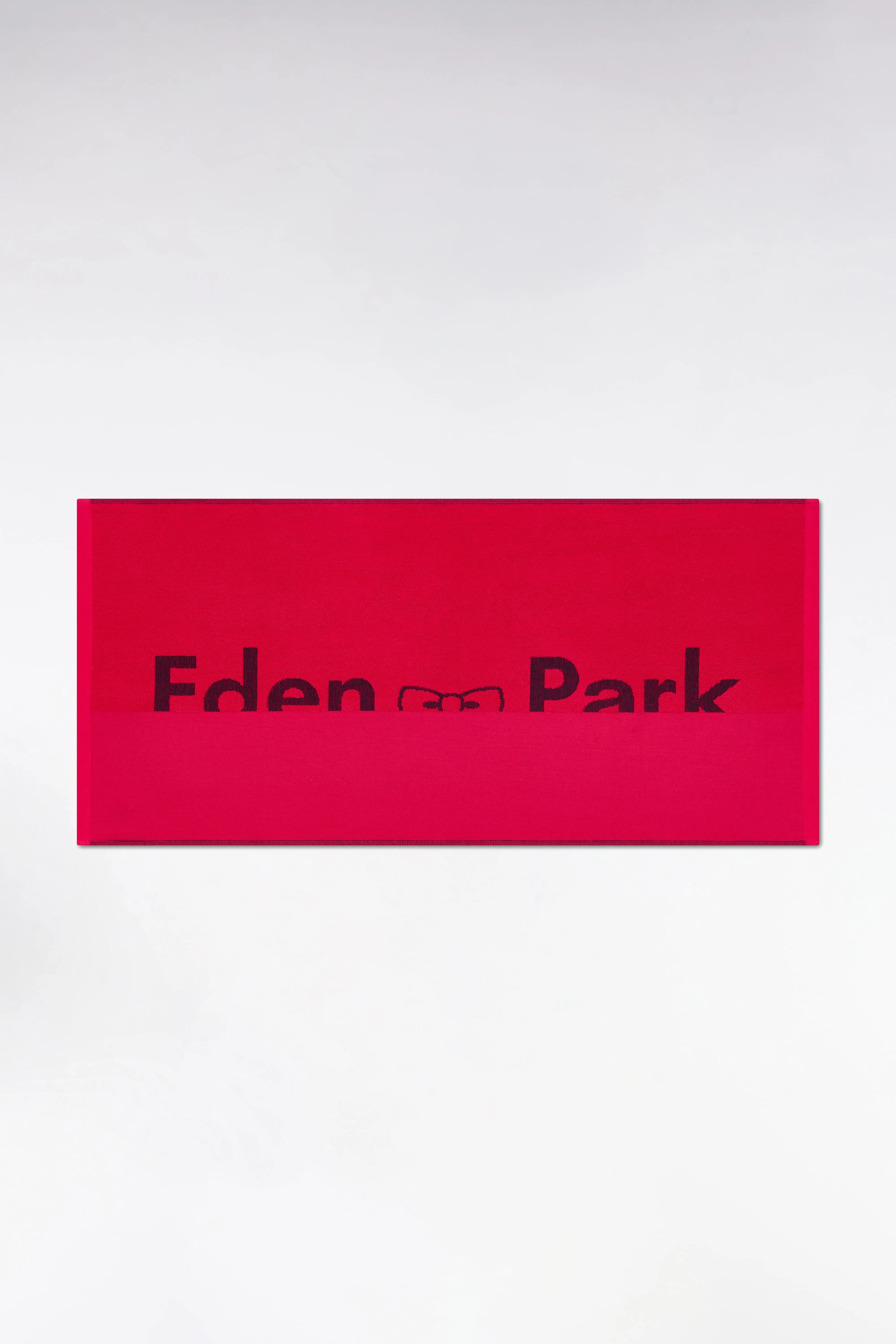 Drap de plage en coton éponge fuchsia jacquard Eden Park noir sold by Eden Park