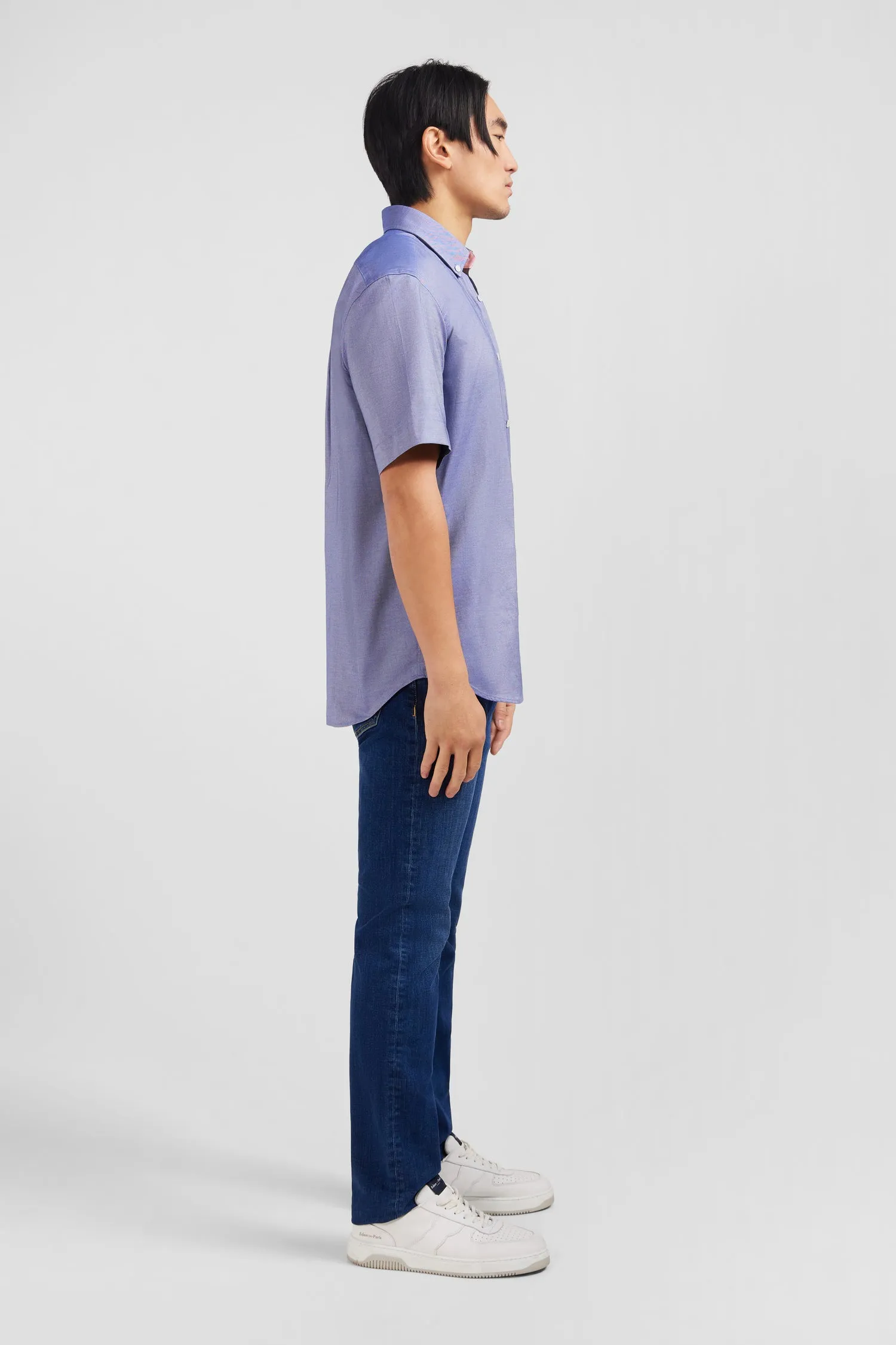 Chemisette bleu marine unie en coton sold by Eden Park product image thumbnail 5
