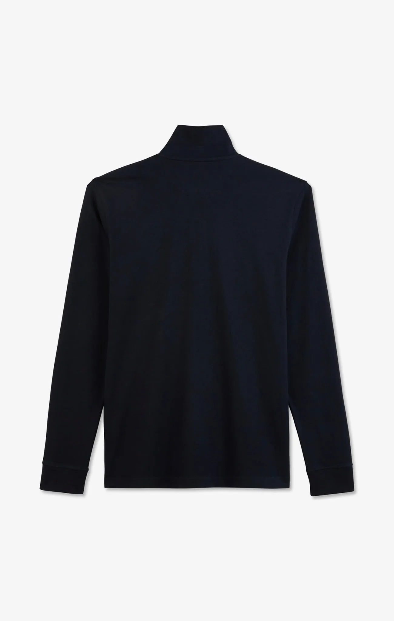 Polo manches longues bleu marine uni en piqué de coton stretch sold by Eden Park product image thumbnail 4