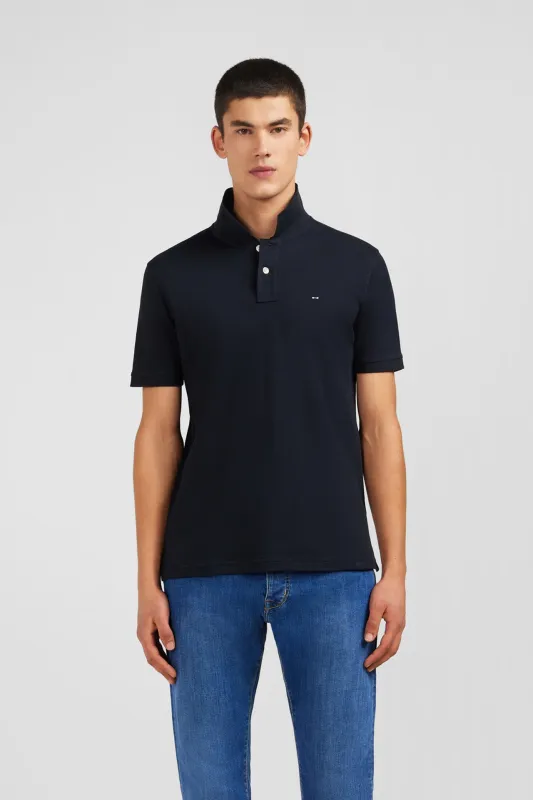 Polo noir en coton pima stretch made by Eden Park