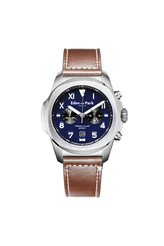 Montre à quartz Chronographe Bleue made by Eden Park