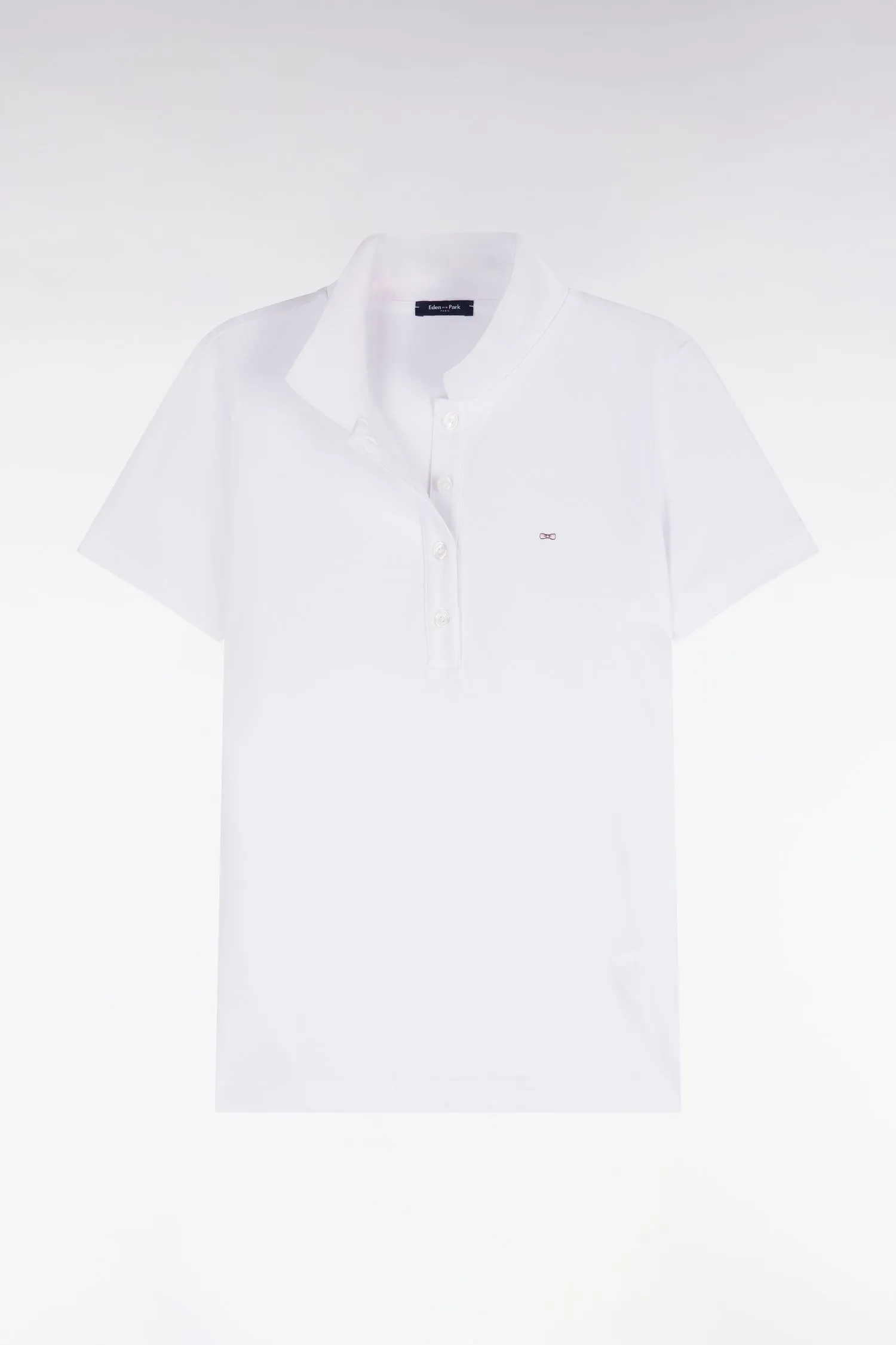 Polo manches courtes en coton stretch blanc coupe ajustée sold by Eden Park product image thumbnail 2