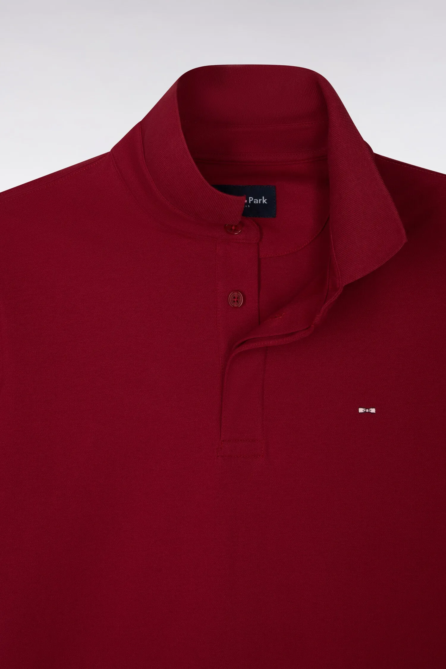 Polo manches courtes en coton stretch rouge coupe ajustée sold by Eden Park product image thumbnail 4