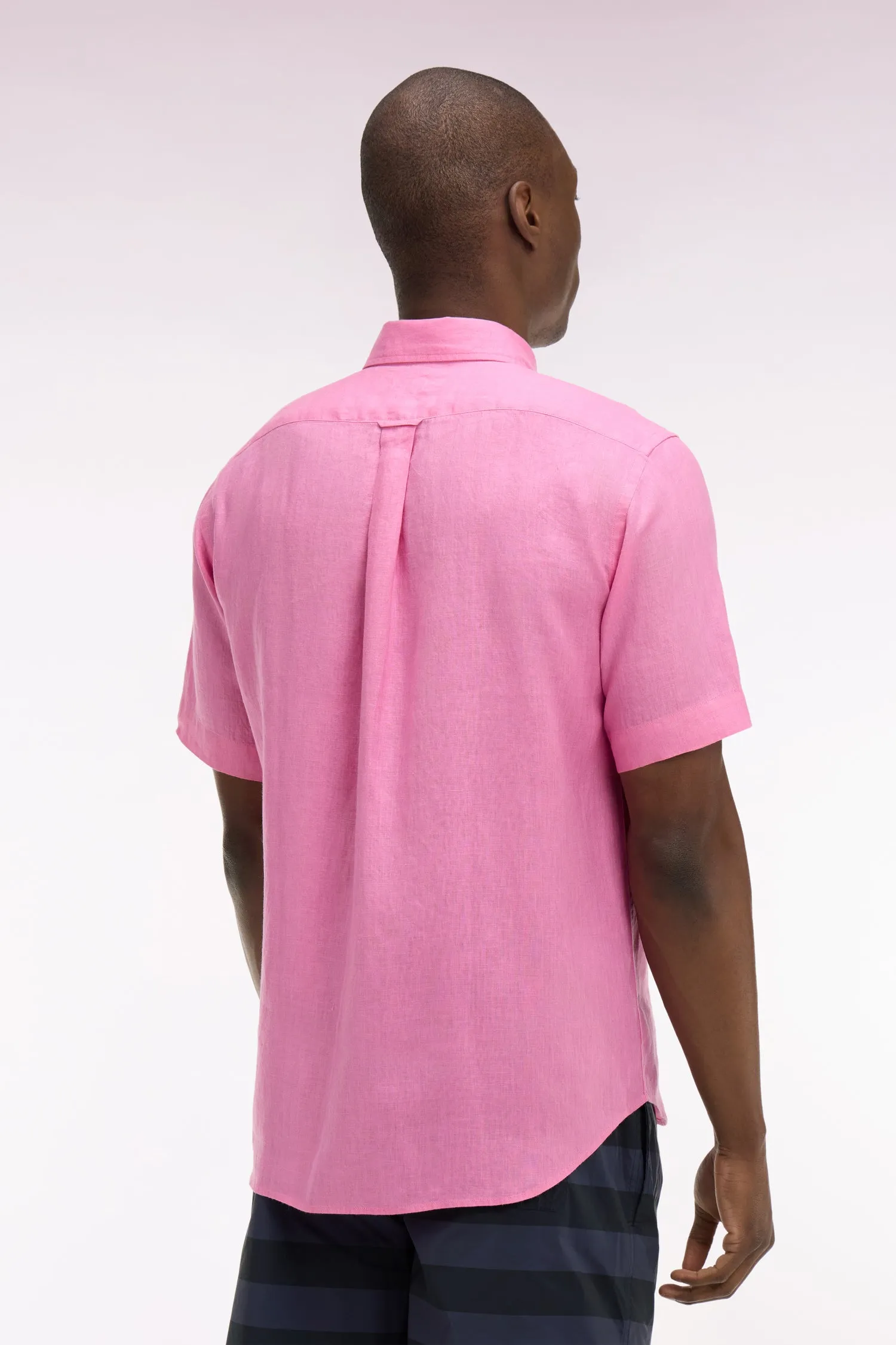 Chemise à manches courtes en lin rose sold by Eden Park product image thumbnail 5