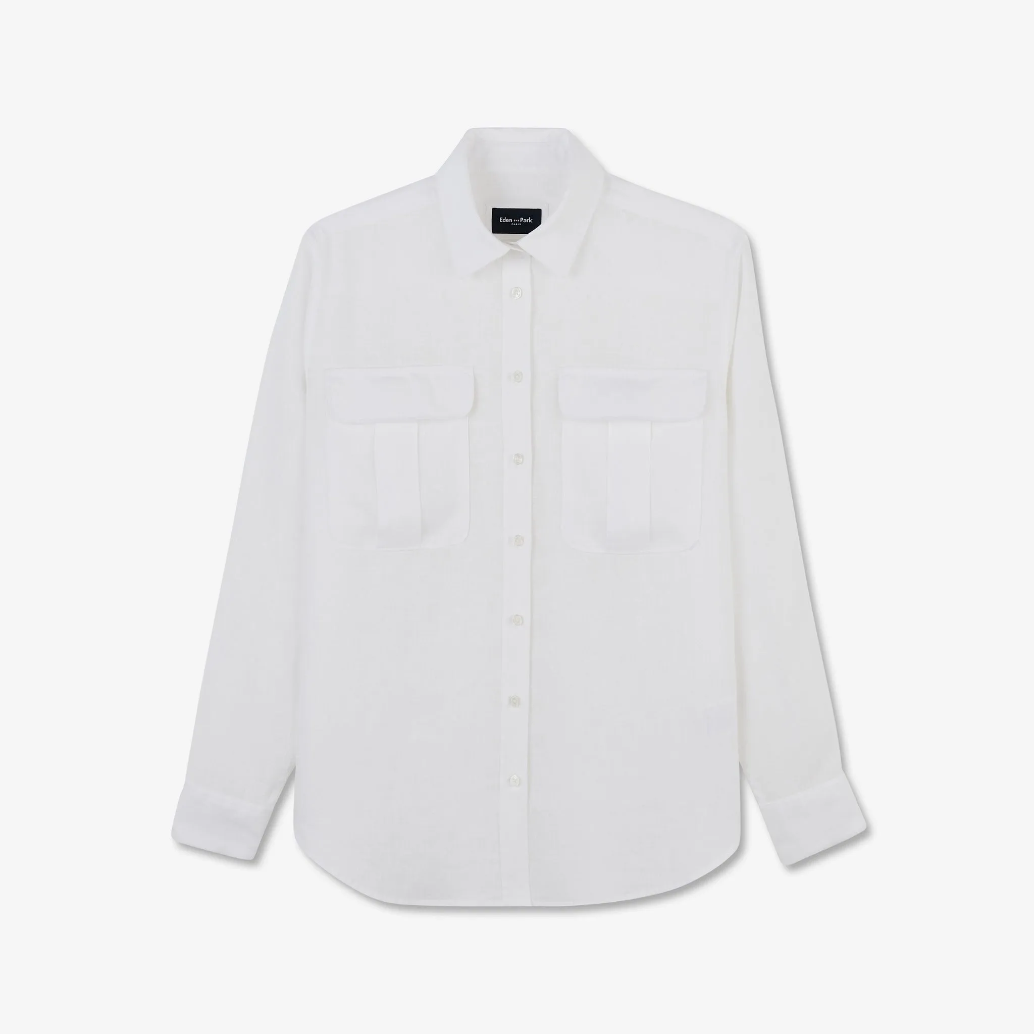 Chemisier blanc uni en lin sold by Eden Park product image thumbnail 2