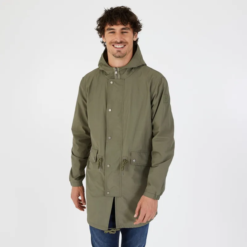 Parka mi-longue kaki made by Eden Park