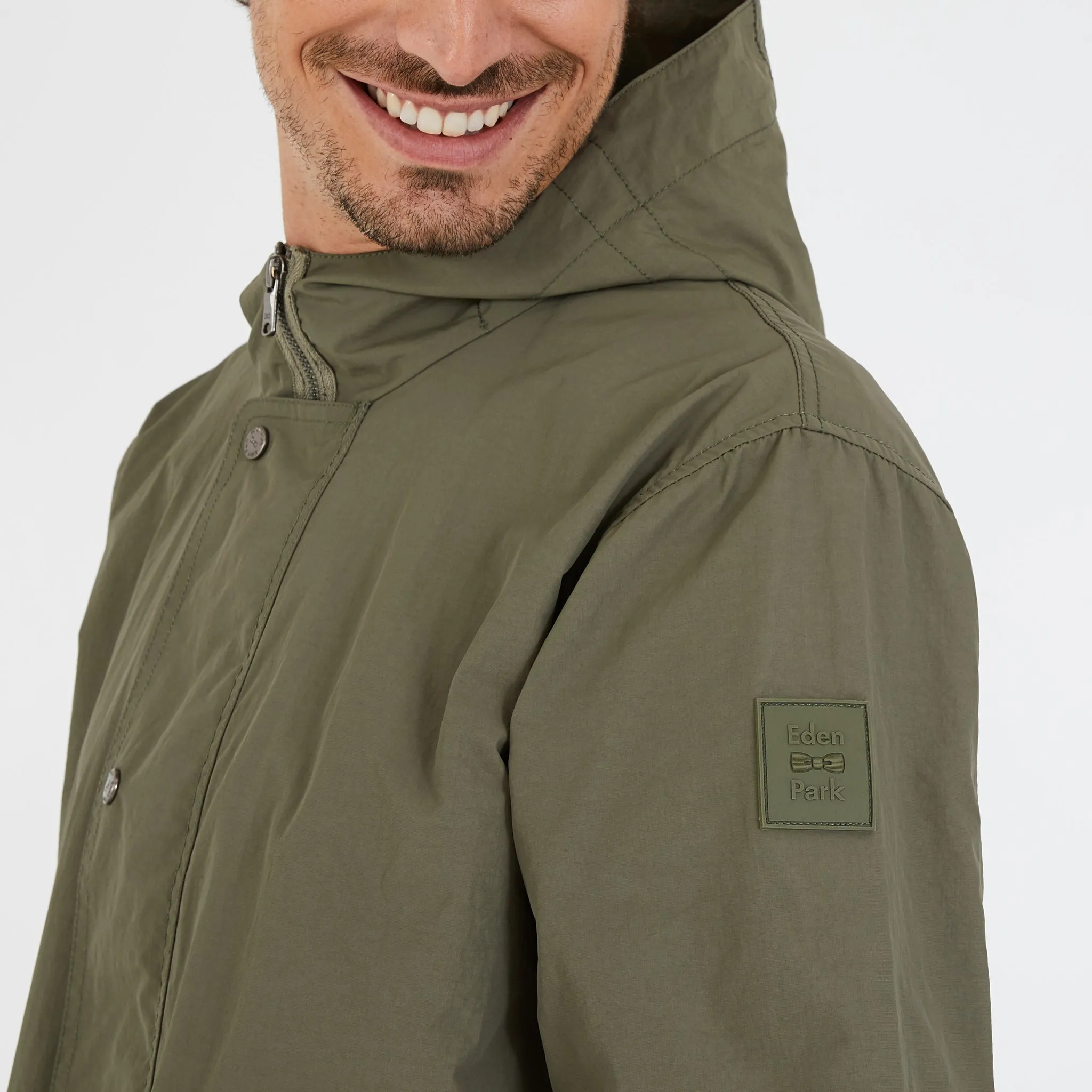 Parka mi-longue kaki sold by Eden Park product image thumbnail 3