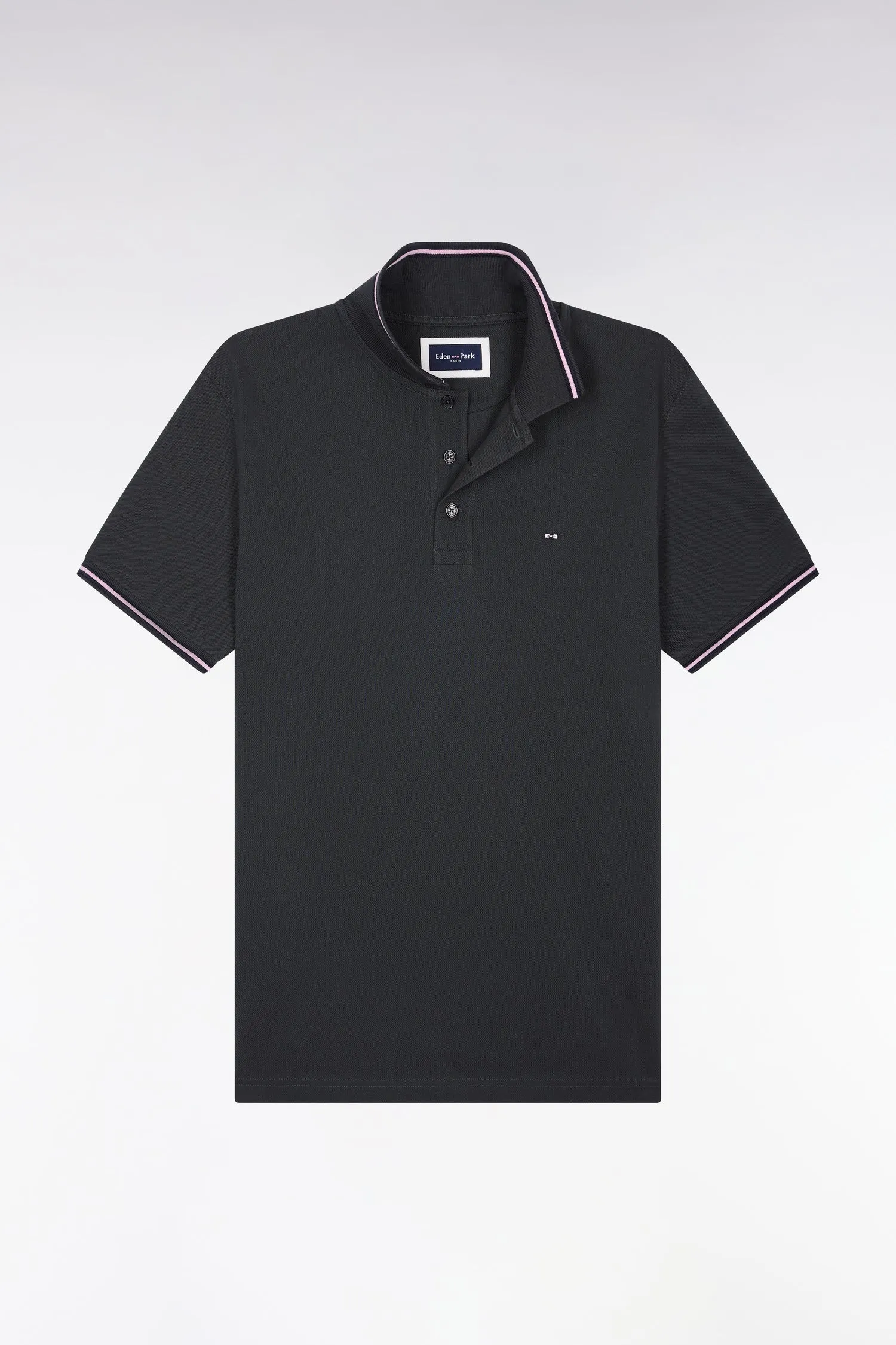 Polo manches courtes en piqué coton kaki coupe droite sold by Eden Park product image thumbnail 2