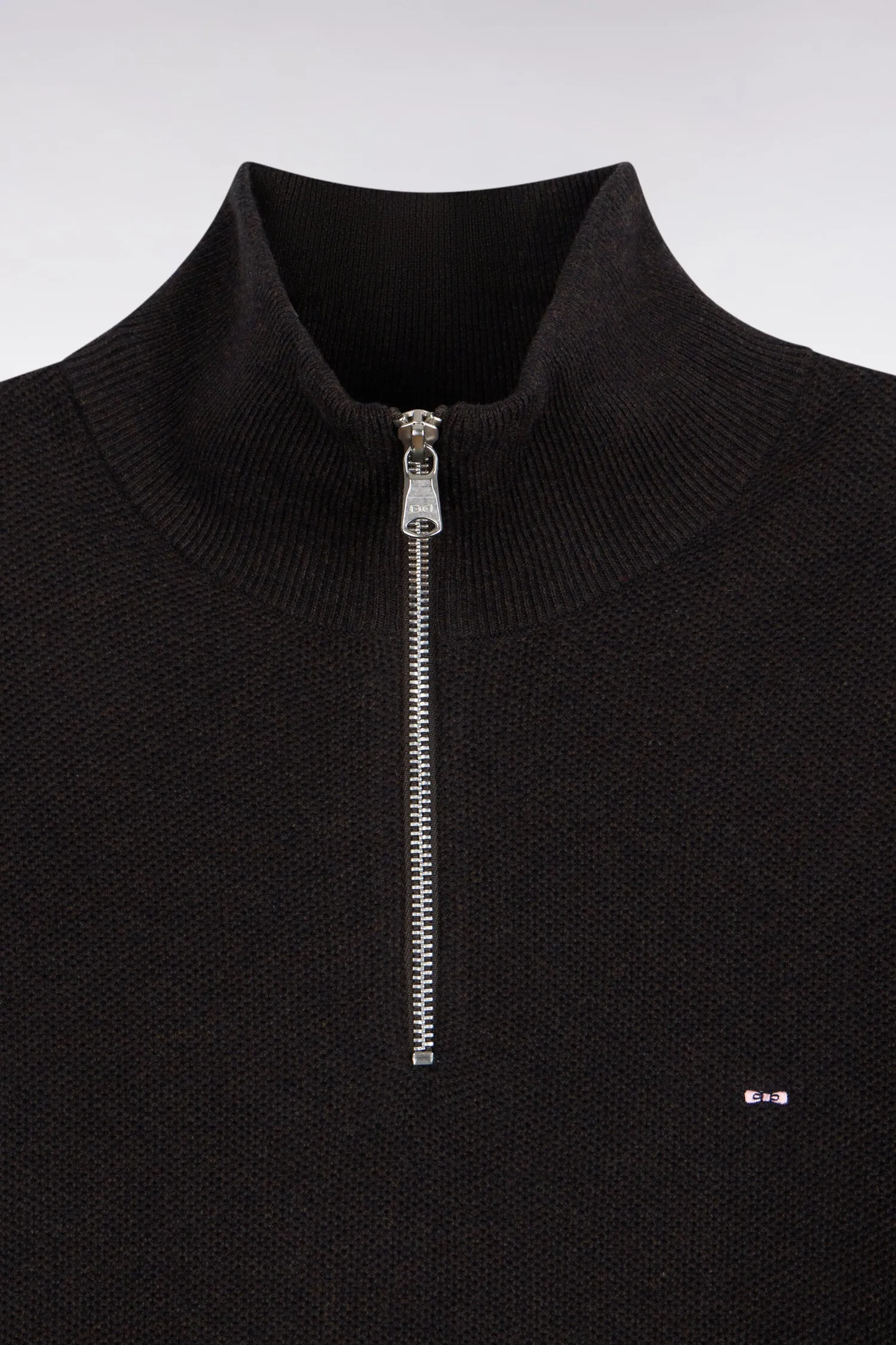 Pull col camionneur en coton marron coupe droite sold by Eden Park product image thumbnail 4