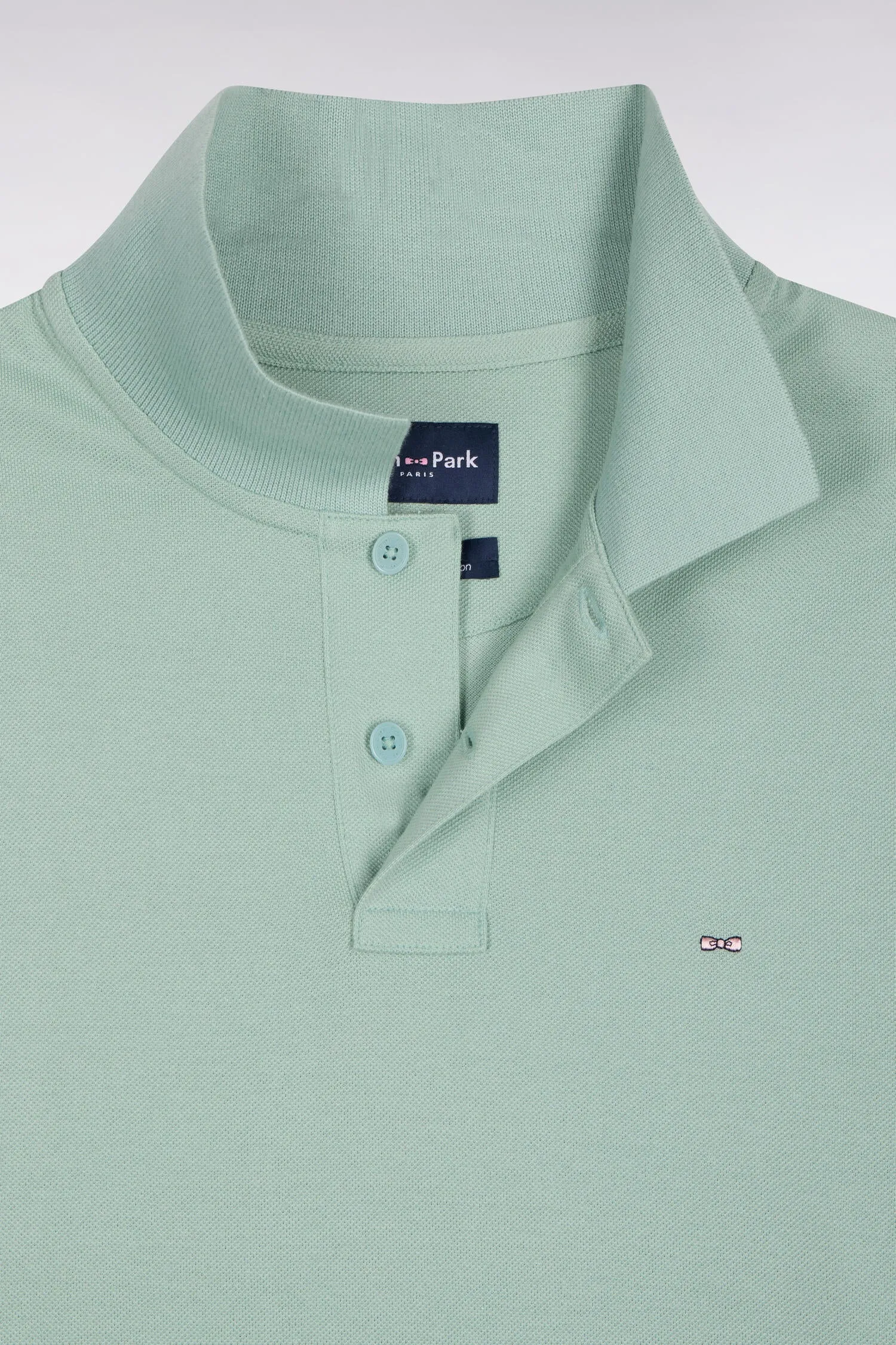 Polo manches longues en coton Pima vert coupe droite sold by Eden Park product image thumbnail 4