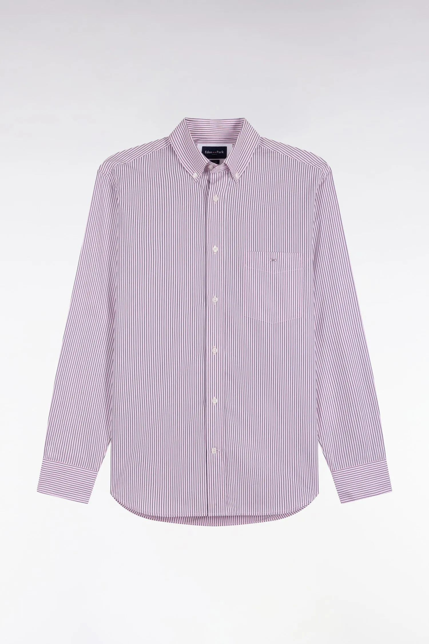 Chemise en coton à rayures rose coupe droite sold by Eden Park product image thumbnail 2