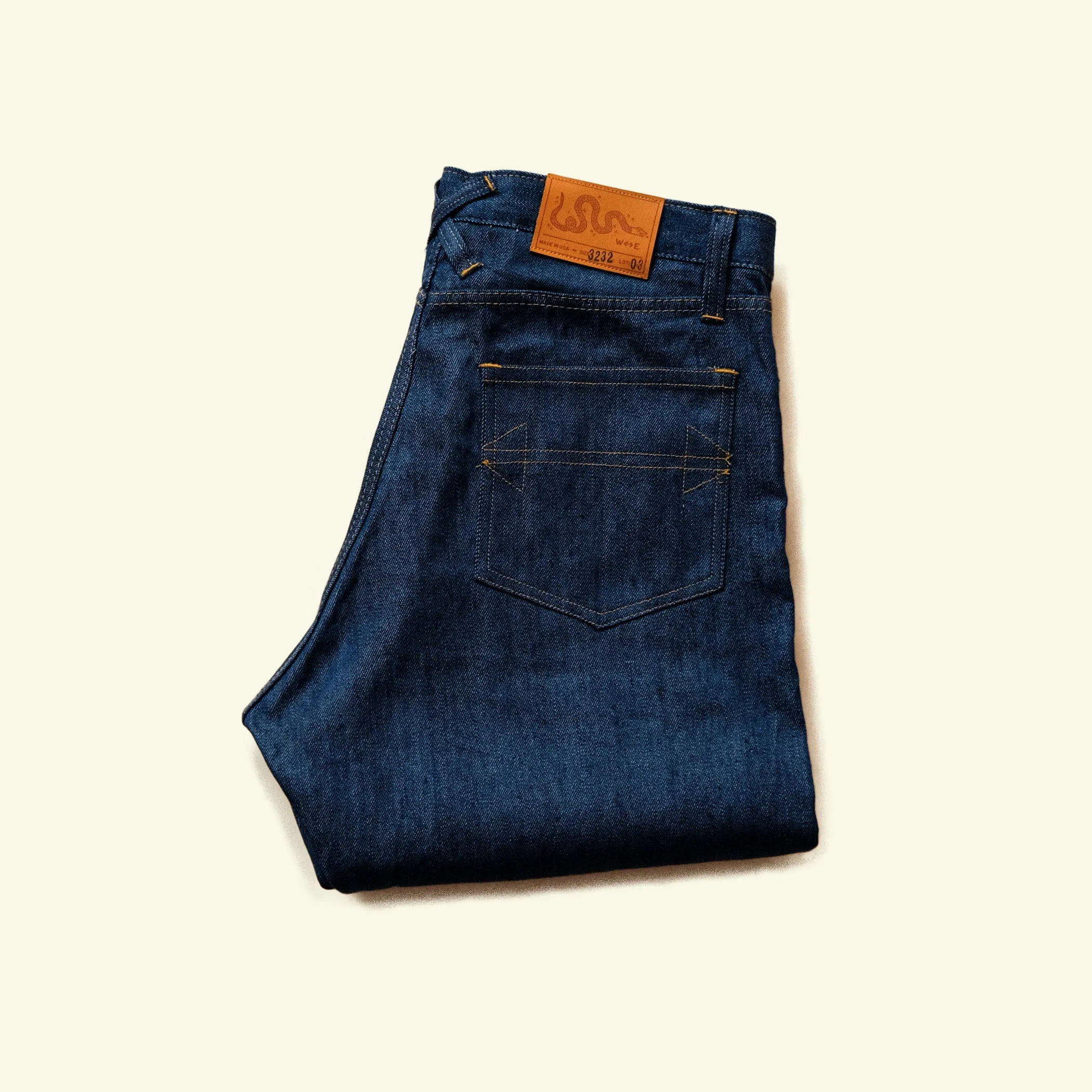 Rattlesnake Cut Jeans (Blue) sold by William Ellery