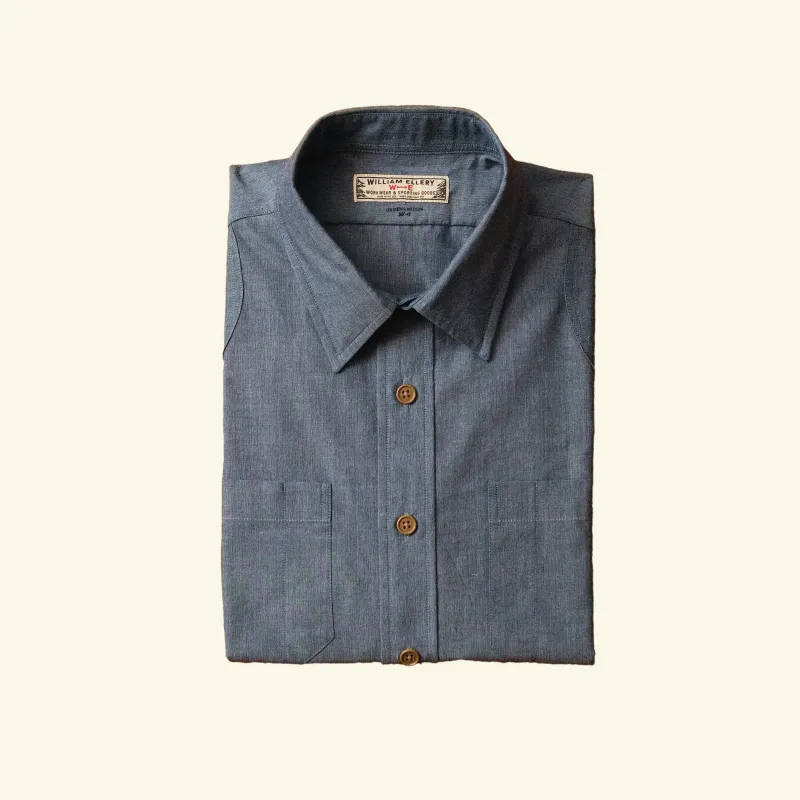 Postal Shirt (Chambray) sold by William Ellery