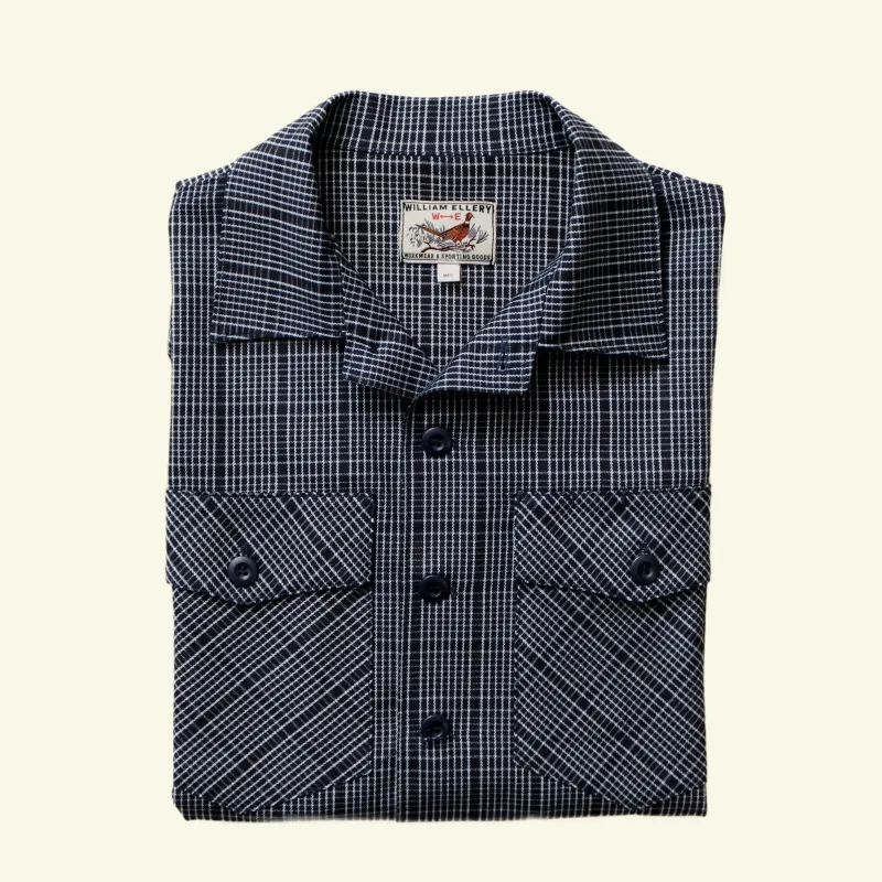 Crewman Collar Shirt (Indigo Twill) made by William Ellery