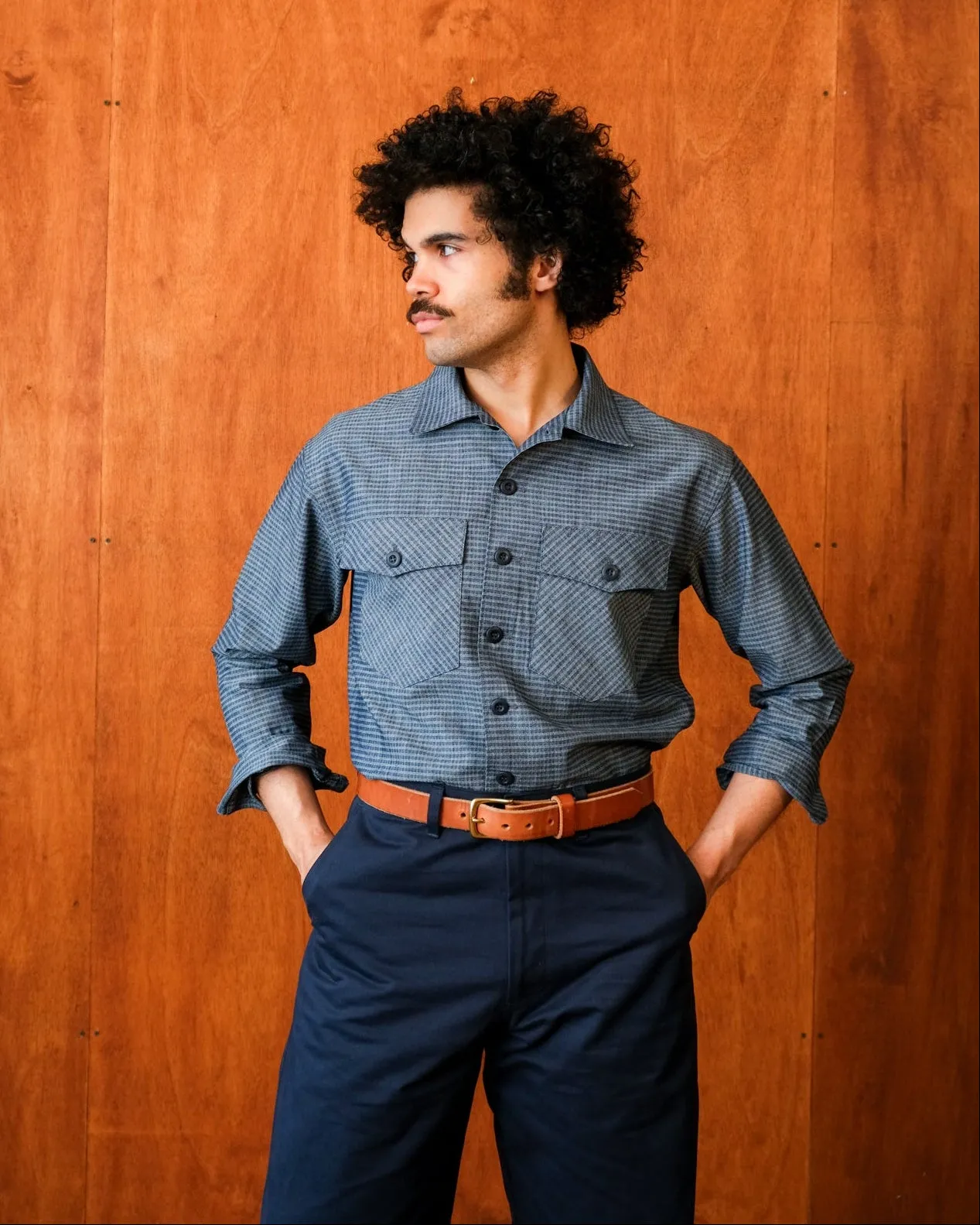 Crewman Collar Shirt (Cone Chambray) sold by William Ellery product image thumbnail 2
